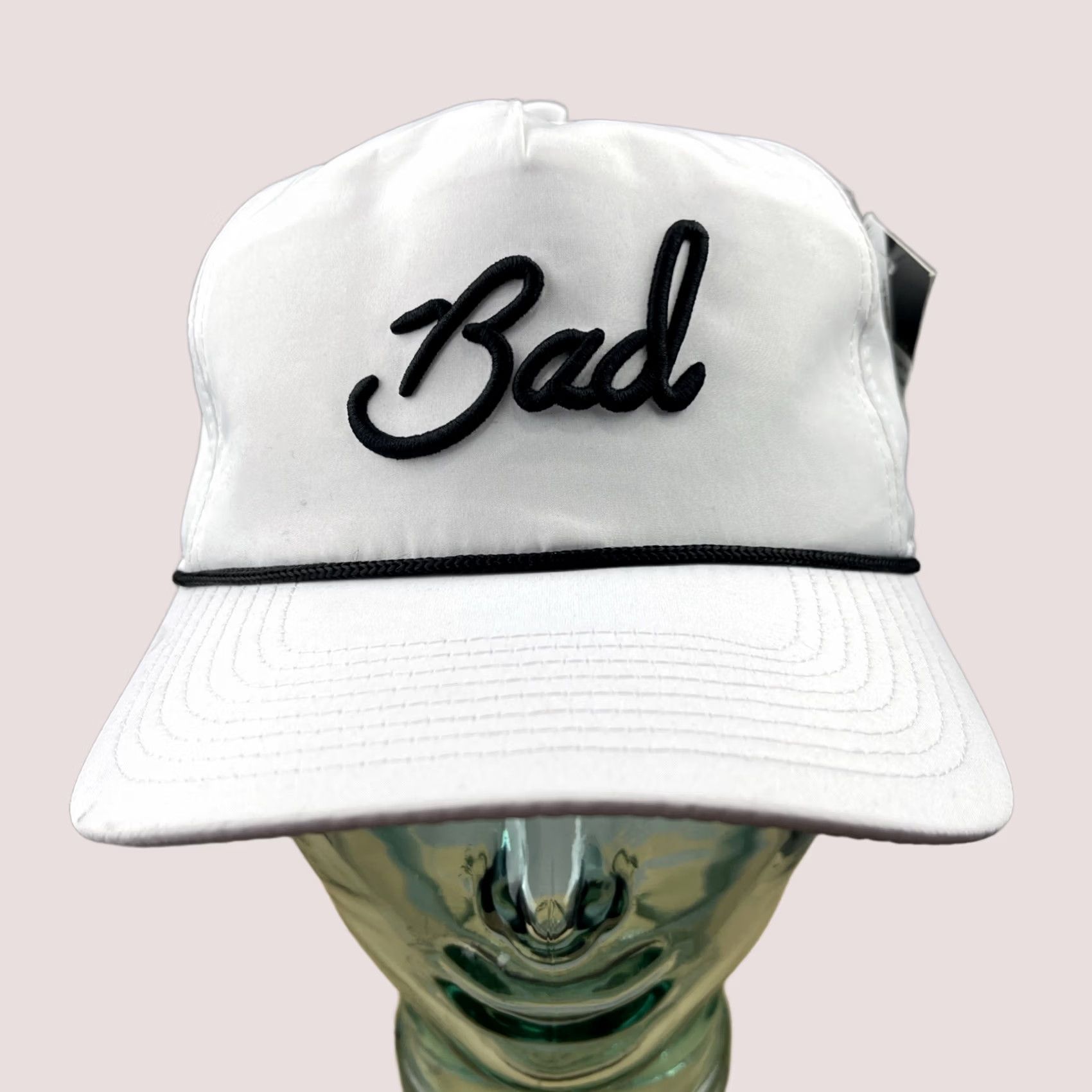 Roper Bad Birdie Hat Cap Mens Snapback White Black Scrip Rope Golf Performance Hat Cap Snapback Mens White Black Scrip Rope Golf Performance Size ONE SIZE - 1 Thumbnail