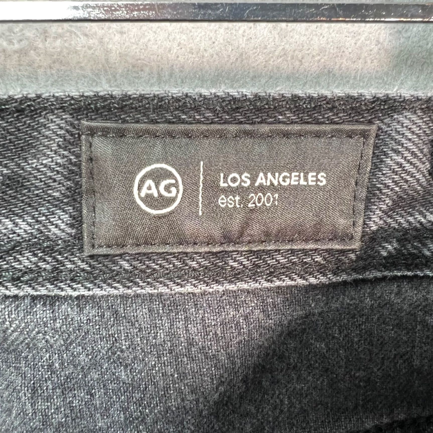 Denime AG Adriano Goldschmied Jeans Slim 32x31 Denim Black 100% Cotton Vintage? No, 5-Pocket Mens Straight Rise Mid Dark Wash Zip Button Shirt? Size US 32 / EU 48 - 4 Thumbnail