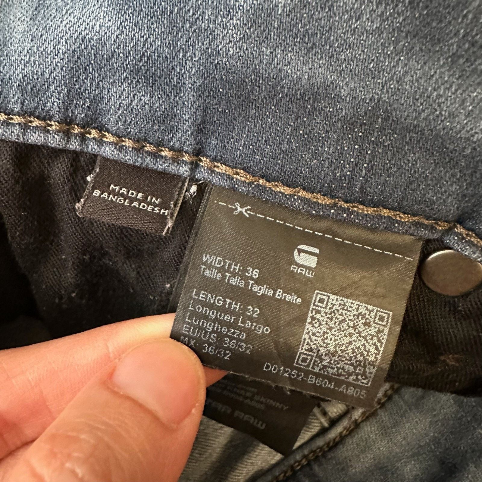 G-Star G-STAR RAW Skinny Jeans 5620 3D Zip Knee Moto Biker Grunge Size US 36 / EU 52 - 11 Thumbnail
