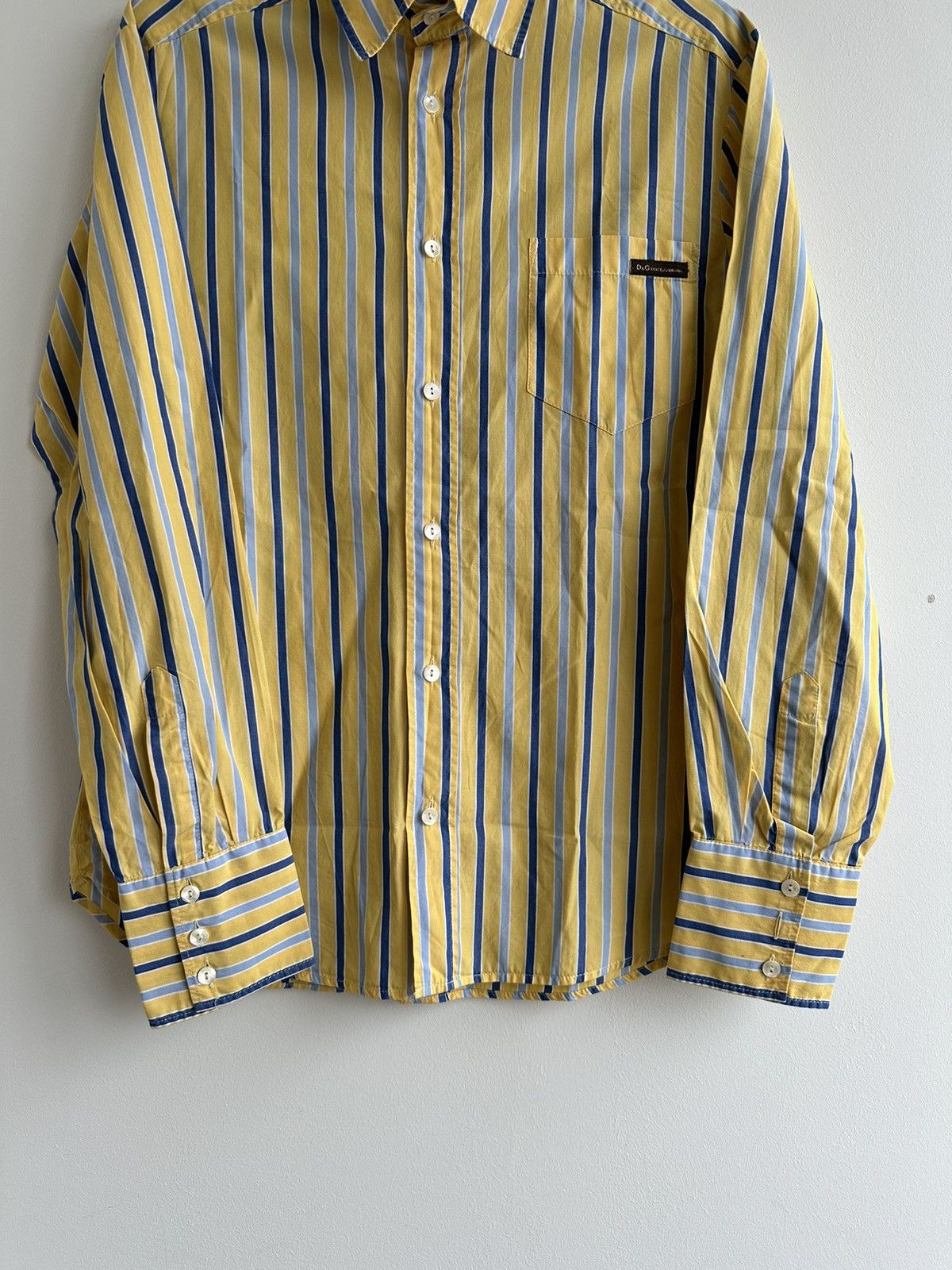 Dolce & Gabbana Dolce & Gabbana Striped Yellow Long Sleeve Shirt Button Up S Size US S / EU 44-46 / 1 - 3 Thumbnail