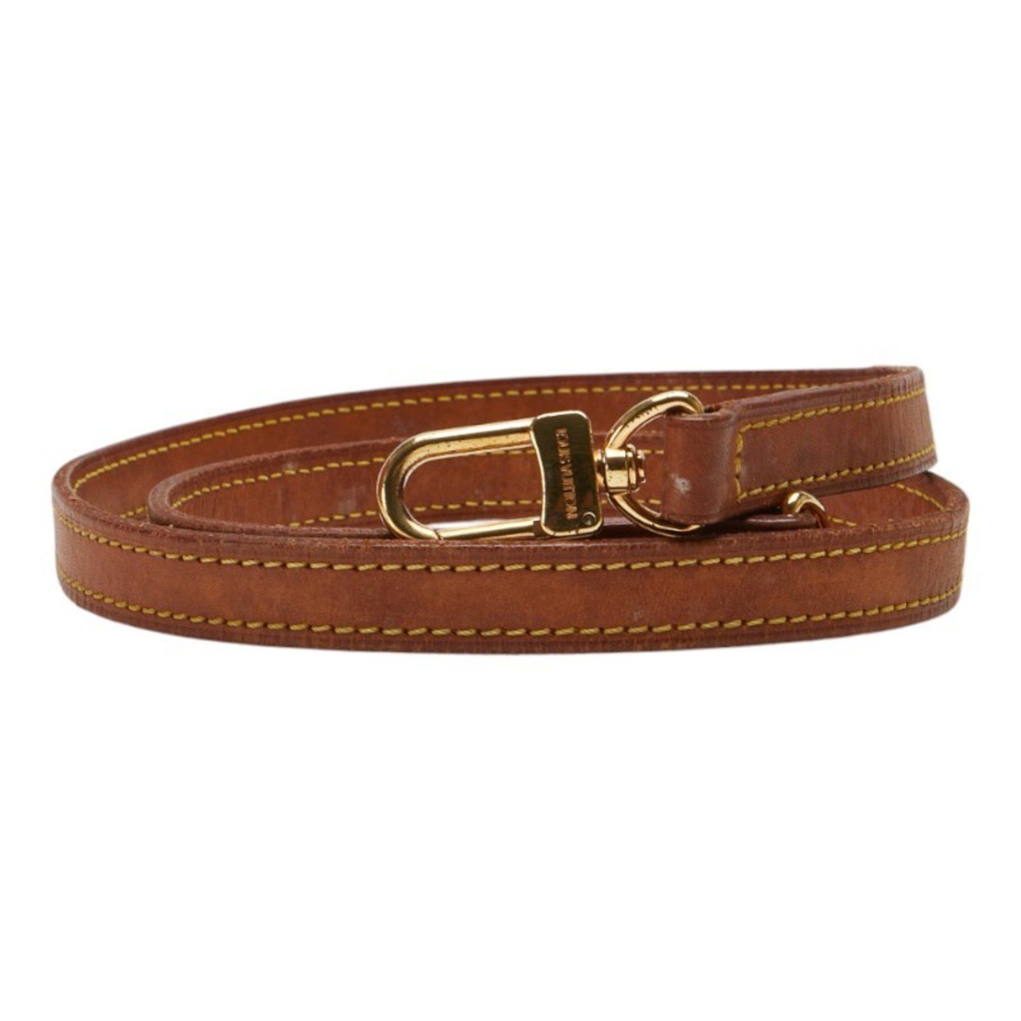 Louis Vuitton Shoulder Strap Brown Leather Women's LOUIS VUITTON