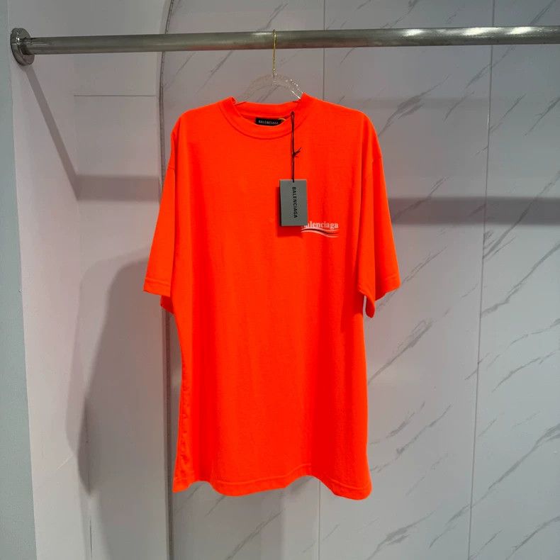 Balenciaga Balenciaga Orange Wave Coke Logo Loose Short Sleeve XS Siz Size US XS / EU 42 / 0 - 1 Thumbnail