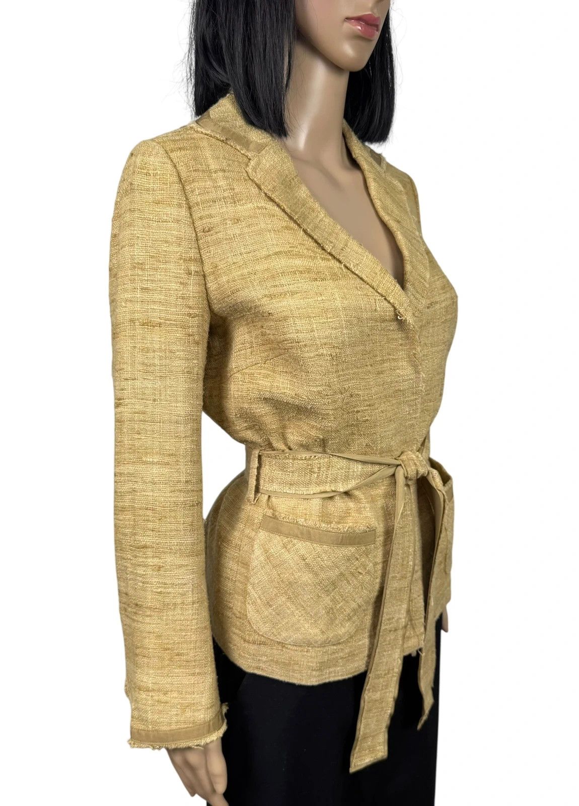 Other Filo Di Seta Dupion Silk Belted Jacket size 38 Made In Japan Size XS / US 0-2 / IT 36-38 - 3 Thumbnail