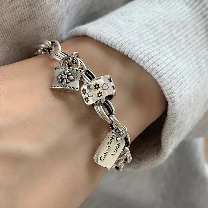 Jewelry Star Lock Letter Chain Bracelet Size ONE SIZE - 3 Thumbnail