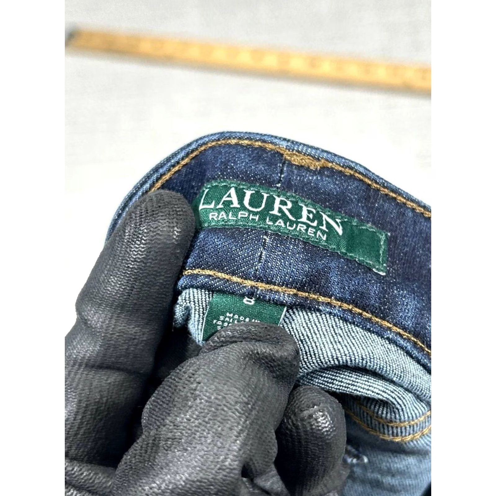 Ralph Lauren Lauren Ralph Jeans Womens 8 Blue Premier Curvy Straight Denim Logo 27x28 Size 30" / US 8 / IT 44 - 7 Thumbnail