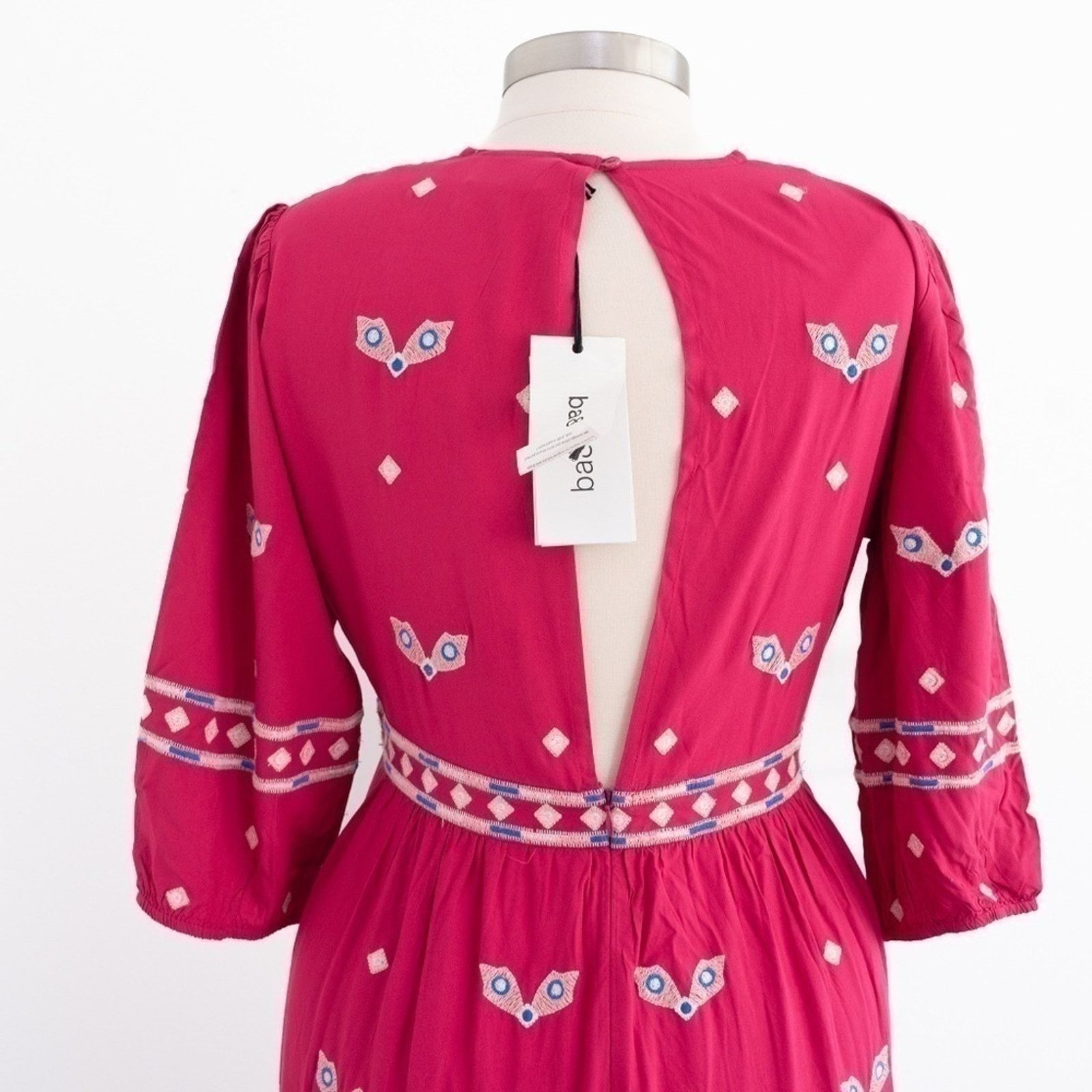 ba&sh ba&sh. Java Embroidered Boho Midi Dress. Size L / US 10 / IT 46 - 10 Thumbnail