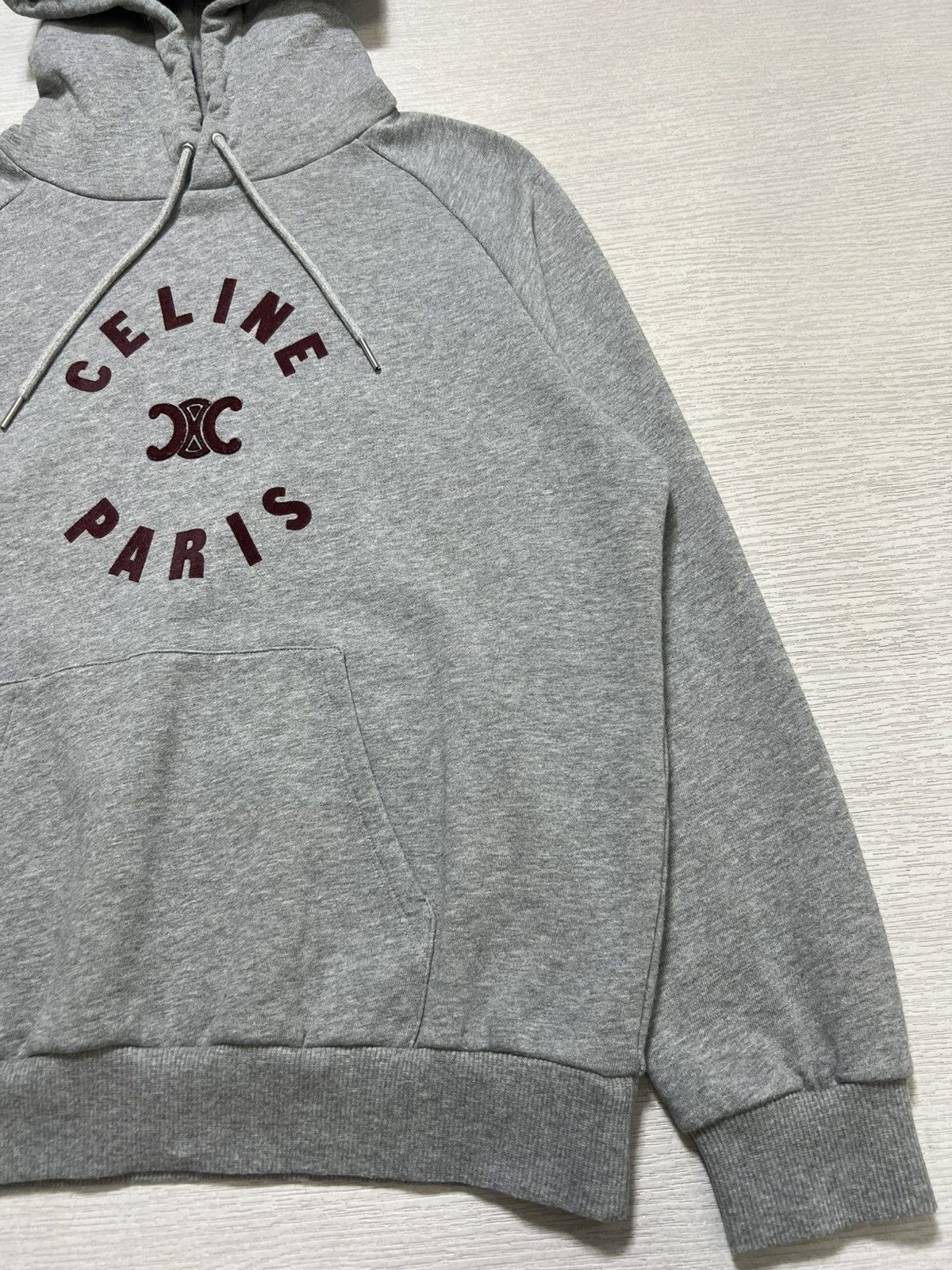 Celine Celine - Grey Triomphe Hoodie Size L / US 10 / IT 46 - 7 Thumbnail