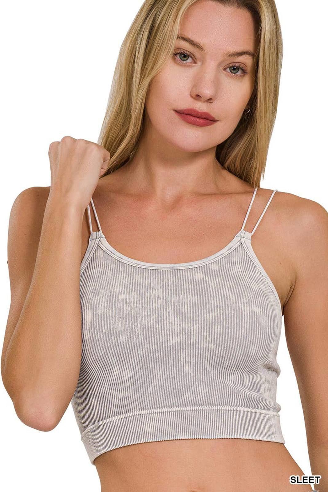 Other Washed Ribbed Seamless Double Strap Brami Zenana Size S / US 4 / IT 40 - 4 Thumbnail
