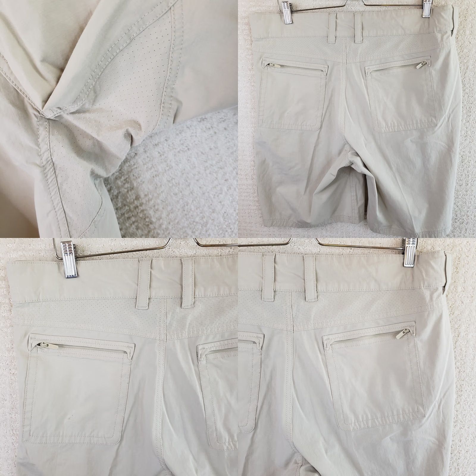 Vintage Huk Men’s XL Beige Next Level Performance Fishing Cargo Shorts Adjustable Waist Shirt? Size US 36 / EU 52 - 8 Thumbnail