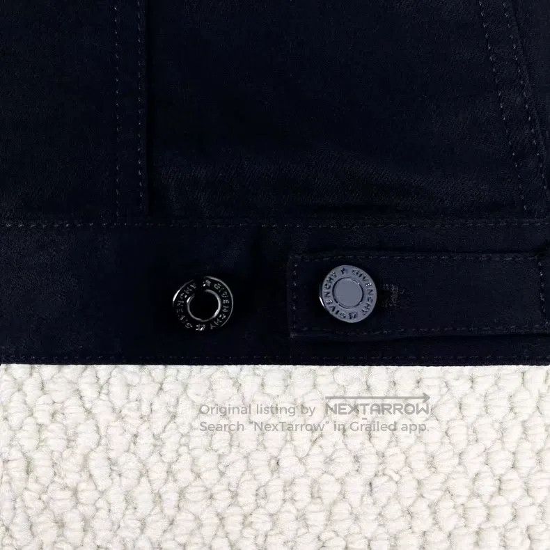 Givenchy Givenchy Black leather sleeve patched button logo denim ja Size XS / US 0-2 / IT 36-38 - 4 Thumbnail