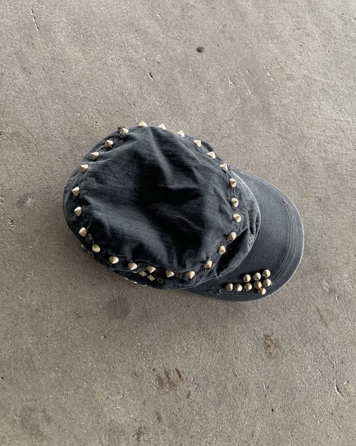 If Six Was Nine × Japanese Brand × Le Grande Bleu (L.G.B.) Vintage Cadet Hats Punk Distressed Faded Black Size ONE SIZE - 4 Thumbnail