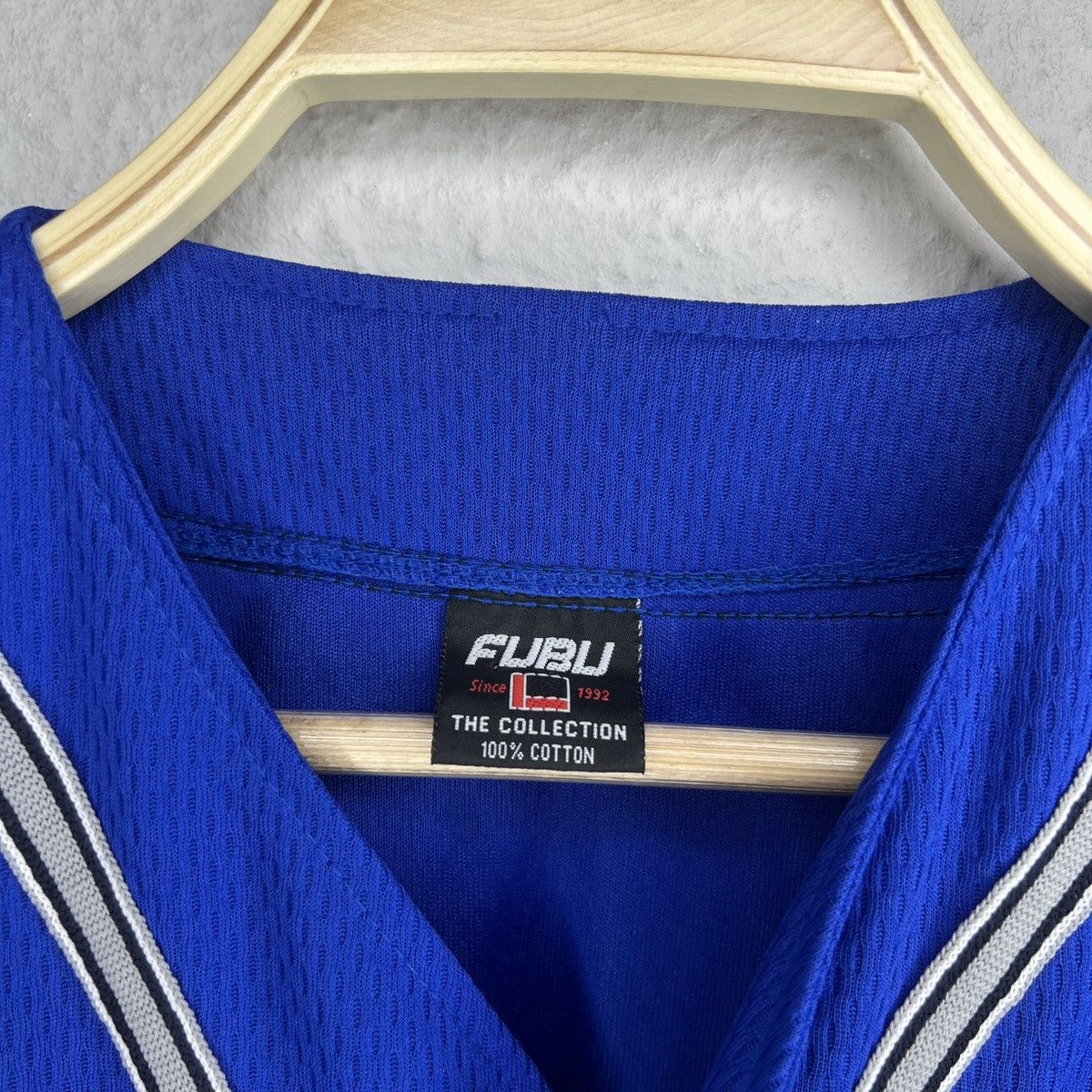 Fubu Fubu Sport Marlins 30 Jersey Navy Big Logo 90s Retro Tshirt Size US L / EU 52-54 / 3 - 6 Thumbnail