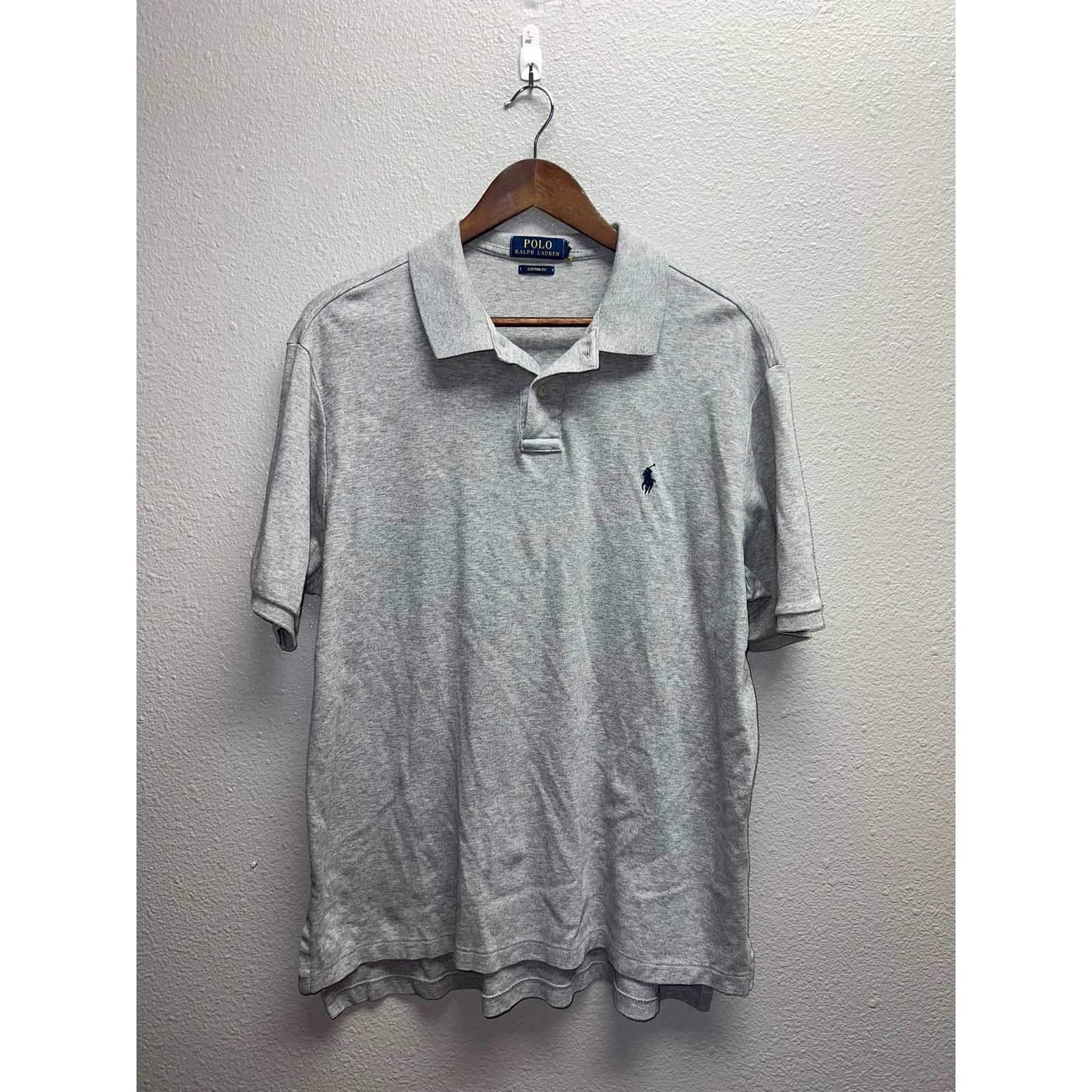 Vintage Polo Ralph Lauren Gray Polo Shirt Small Pony PRL Mens Large Size US L / EU 52-54 / 3 - 1 Thumbnail