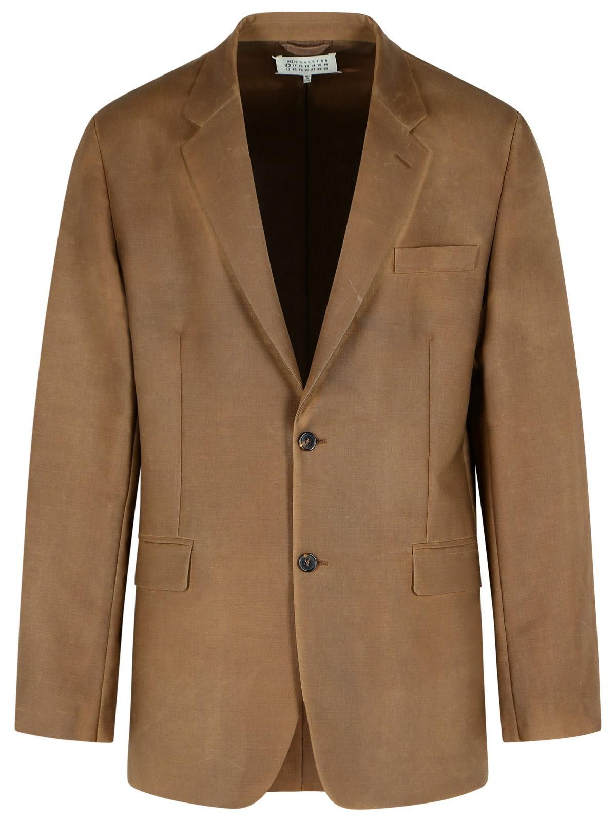 Maison Margiela MAISON MARGIELA Blazer In Mohair And Brown Wool Size US S / EU 44-46 / 1 - 1 Thumbnail