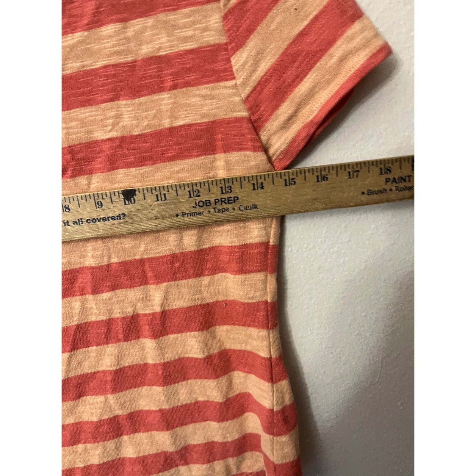 NYDJ VINTAGE NYDJ Shirt Womens XXS Orange Stripe Tee Top 2XS Short Sleeve Cotton Polyester 90s Size XXS / US 00 / IT 34 - 5 Thumbnail