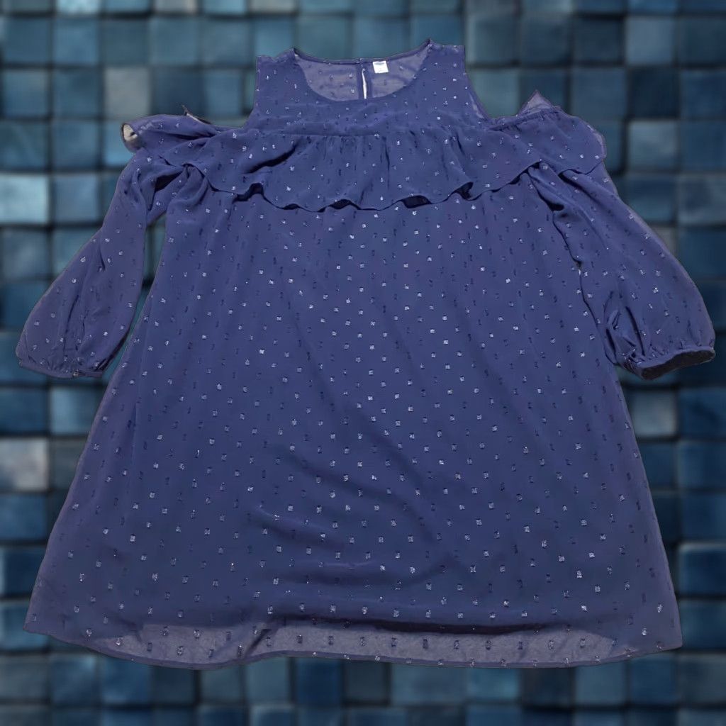 Old Navy Old Navy Dress Womens Short Chiffon Blue Lined Sheer Bohemian 90s Style N/A Size L / US 10 / IT 46 - 1 Thumbnail