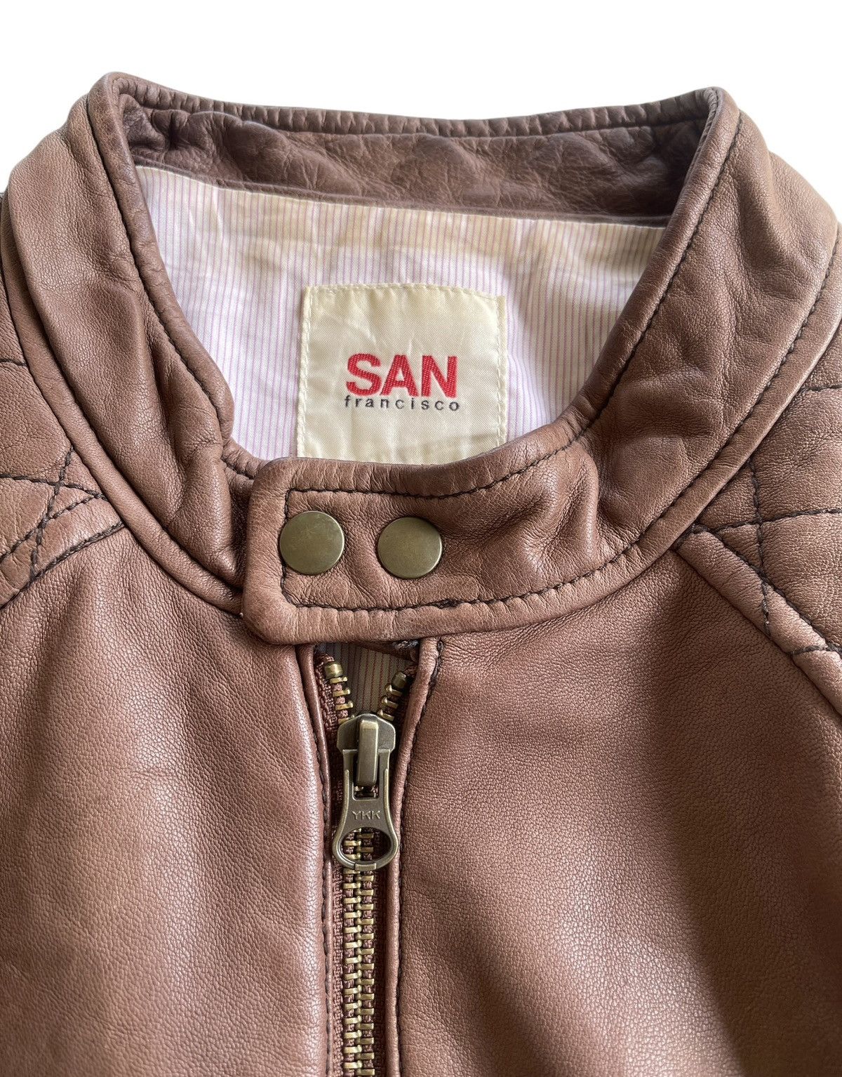 Vintage San Francisco Sheepskin Racer Biker Jacket Size US L / EU 52-54 / 3 - 7 Thumbnail