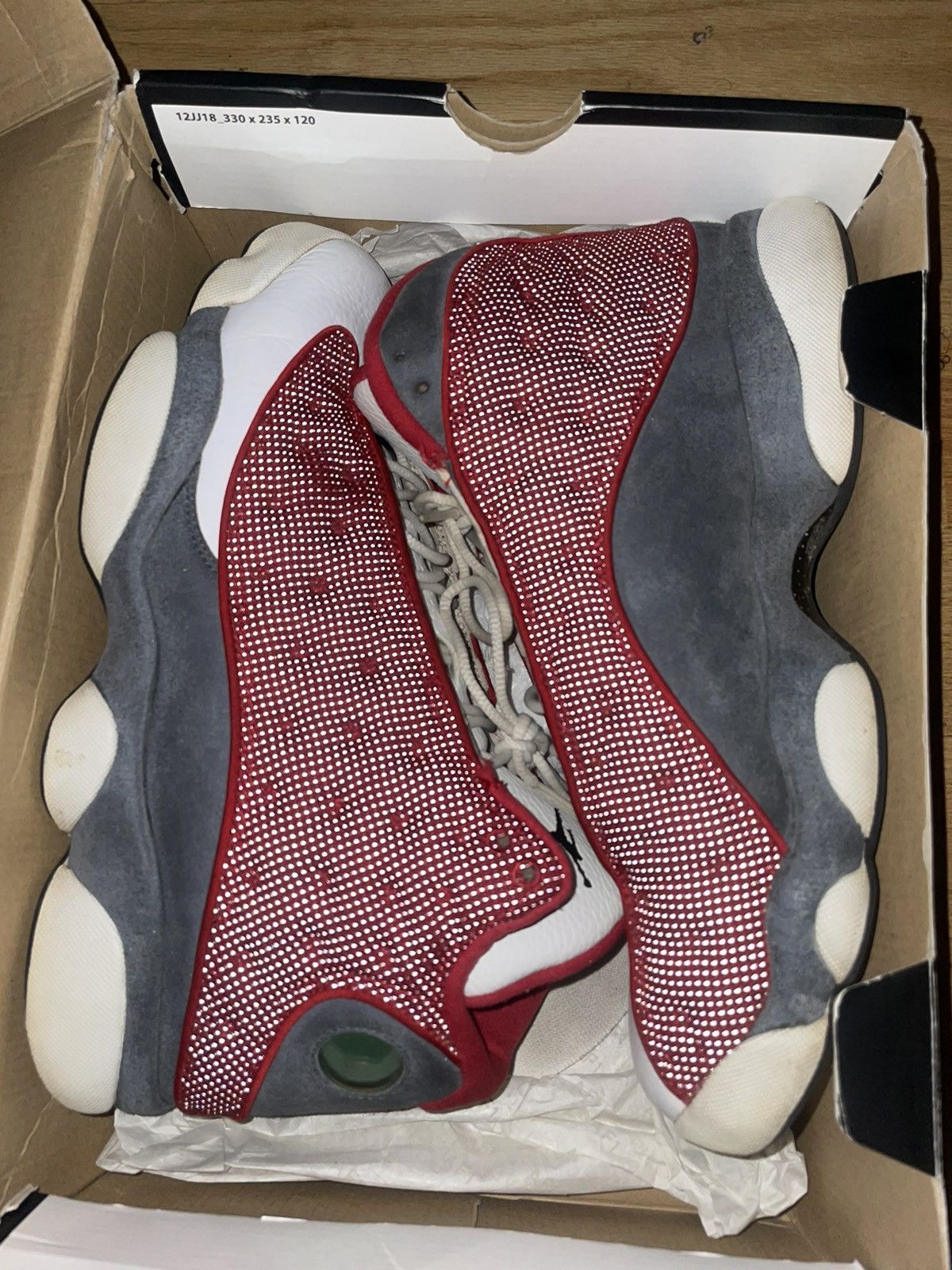 image of Jordan Brand 13 Red Flint Shoes, Men's (Size 10)