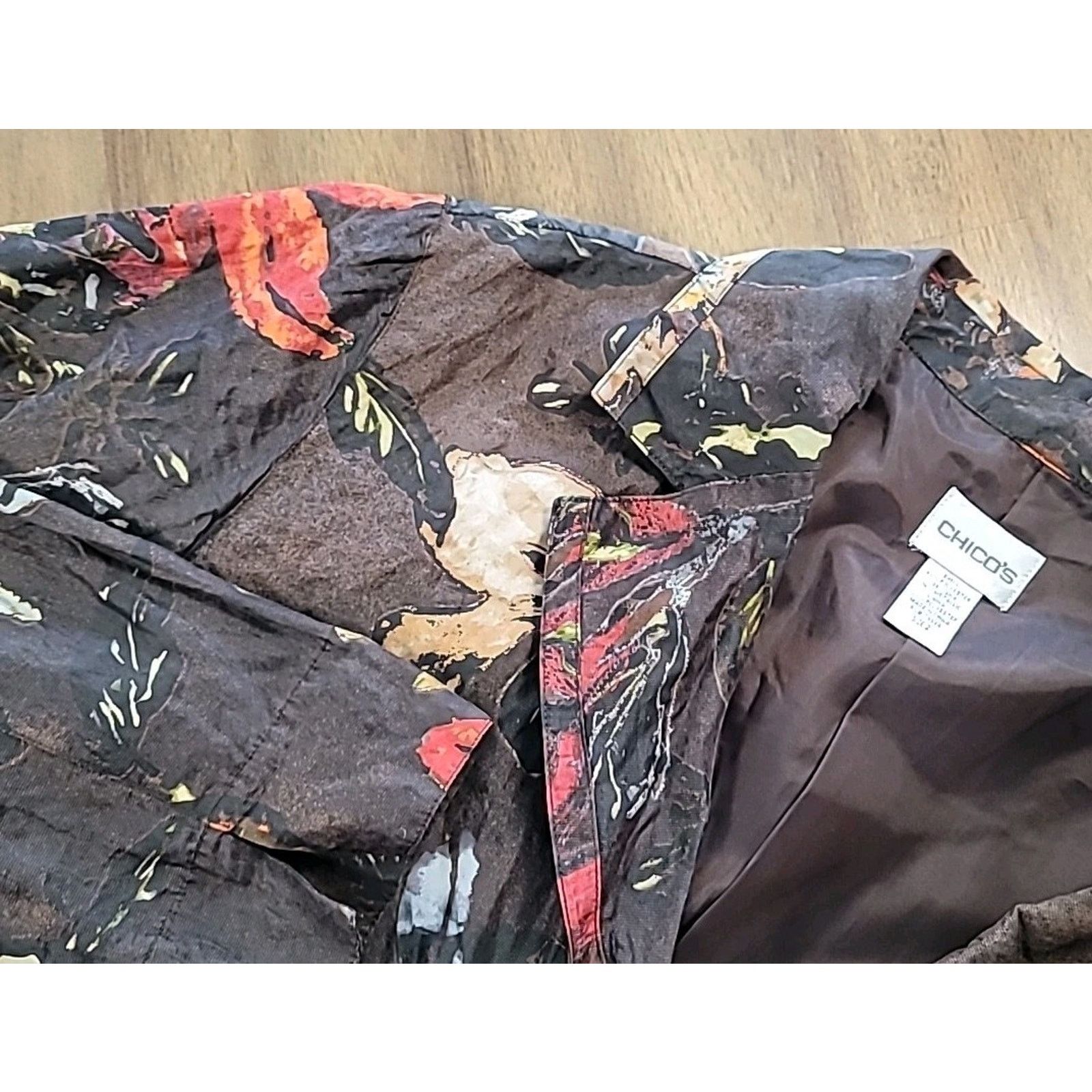 Chicos Chico’s Brown Shacket Button Up Fall Layer Sz 2 L Size L / US 10 / IT 46 - 2 Thumbnail