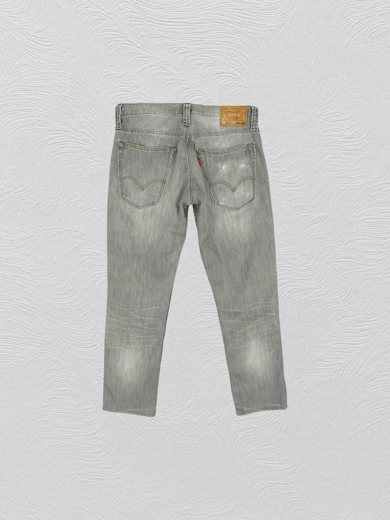 Levi's Light Grey Vintage Levi's 511 Jeans 33x28 Denim -JG025 Size US 33 - 2 Thumbnail