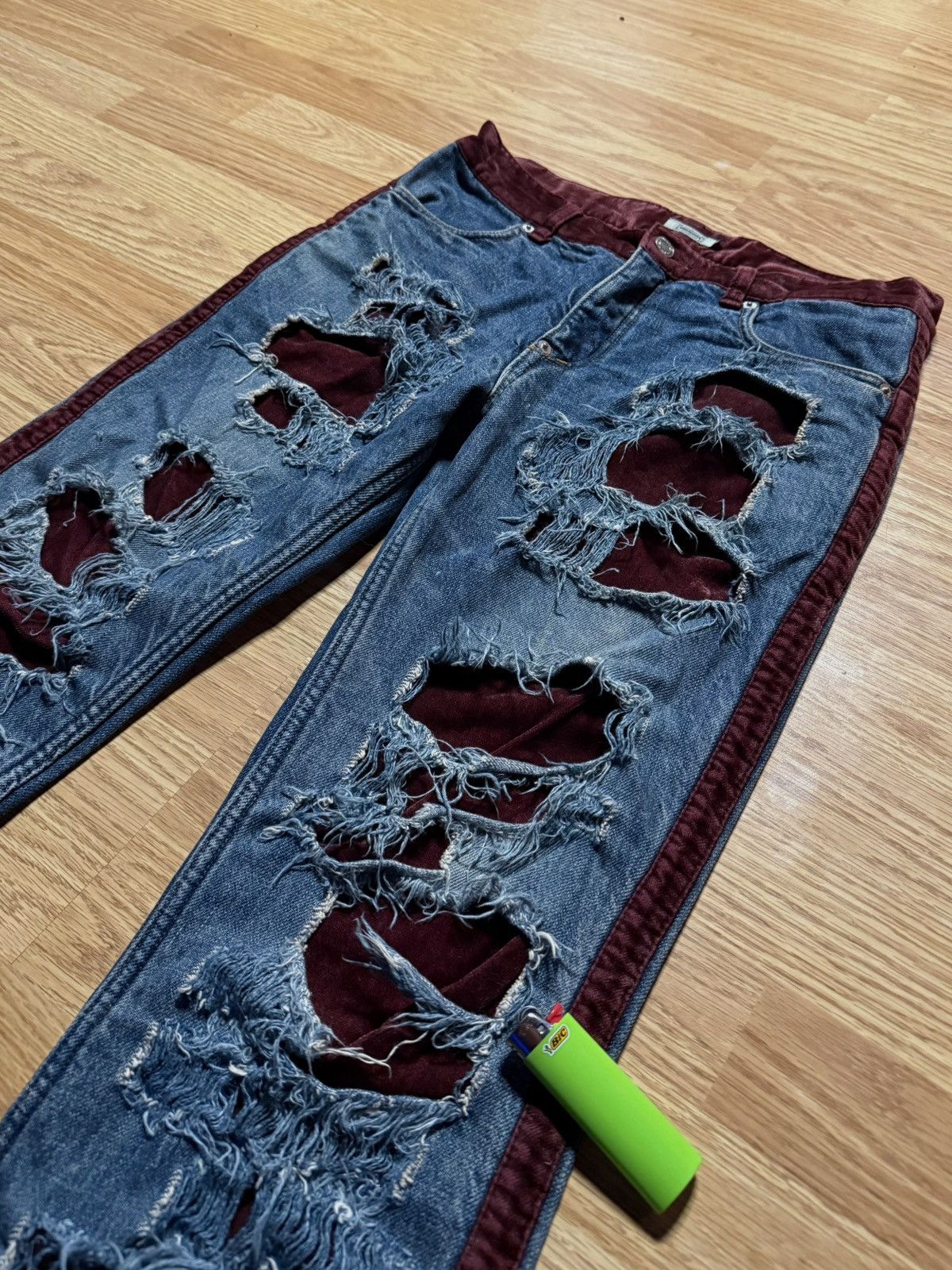 Undercover Undercover AW02 "Witches Cell Division" Crash Jeans Size US 30 / EU 46 - 3 Thumbnail