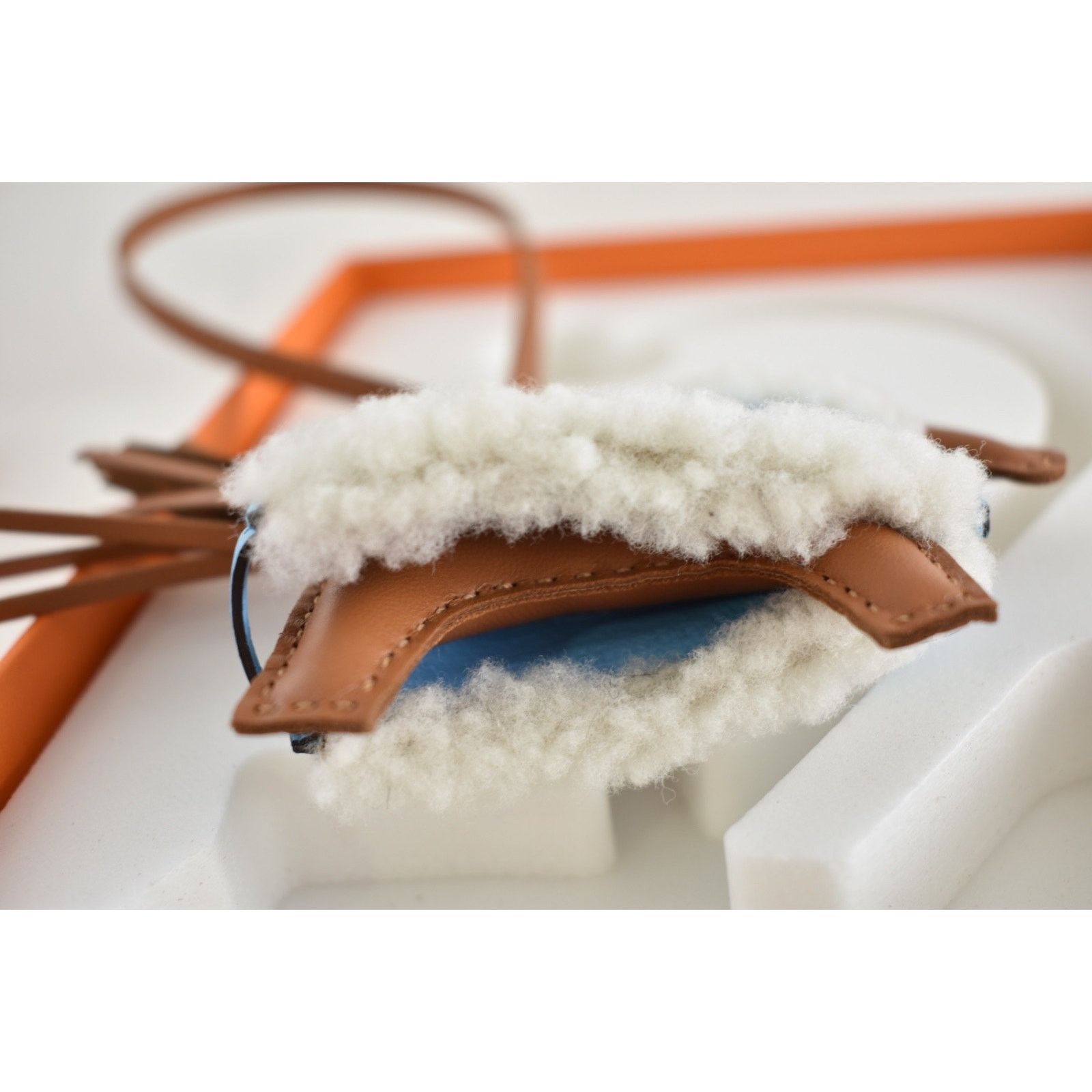 Hermes Hermes Horse Rodeo Robeo Plush Blue Celeste Milo Leather Size ONE SIZE - 12 Thumbnail