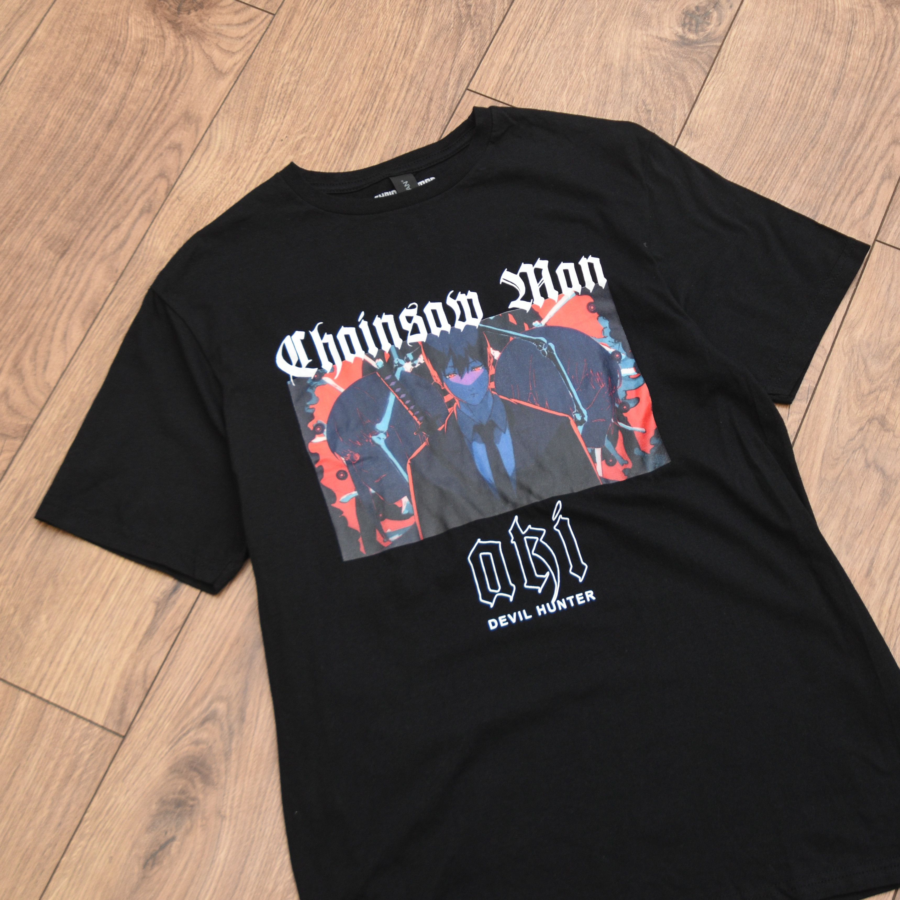 Anime Chainsaw Man Aki Hayakawa Anime T-Shirt Devil Hunter Size US M / EU 48-50 / 2 - 7 Thumbnail