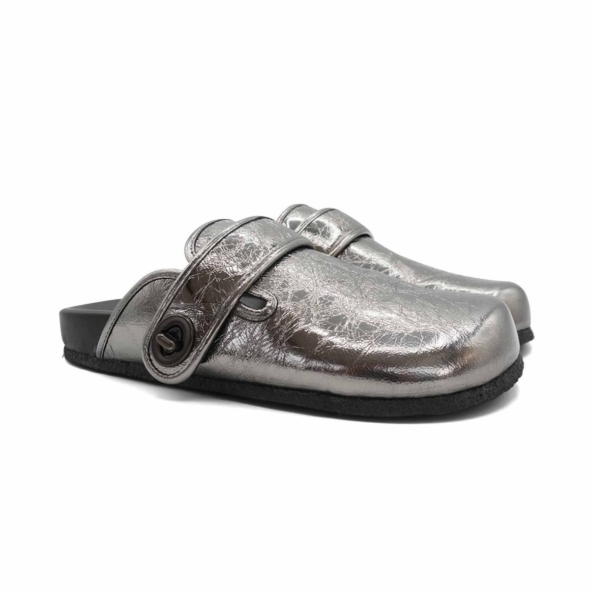 Coach Coach 'Blake' Silver Metallic Clogs Size US 7.5 / IT 37.5 - 2 Thumbnail