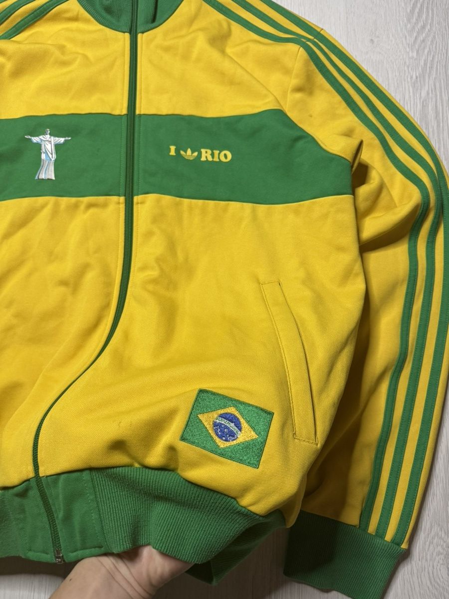 Adidas 00s Vintage Adidas Rio De Janeiro Brazil Tracksuit Jacket Size US XL / EU 56 / 4 - 4 Thumbnail