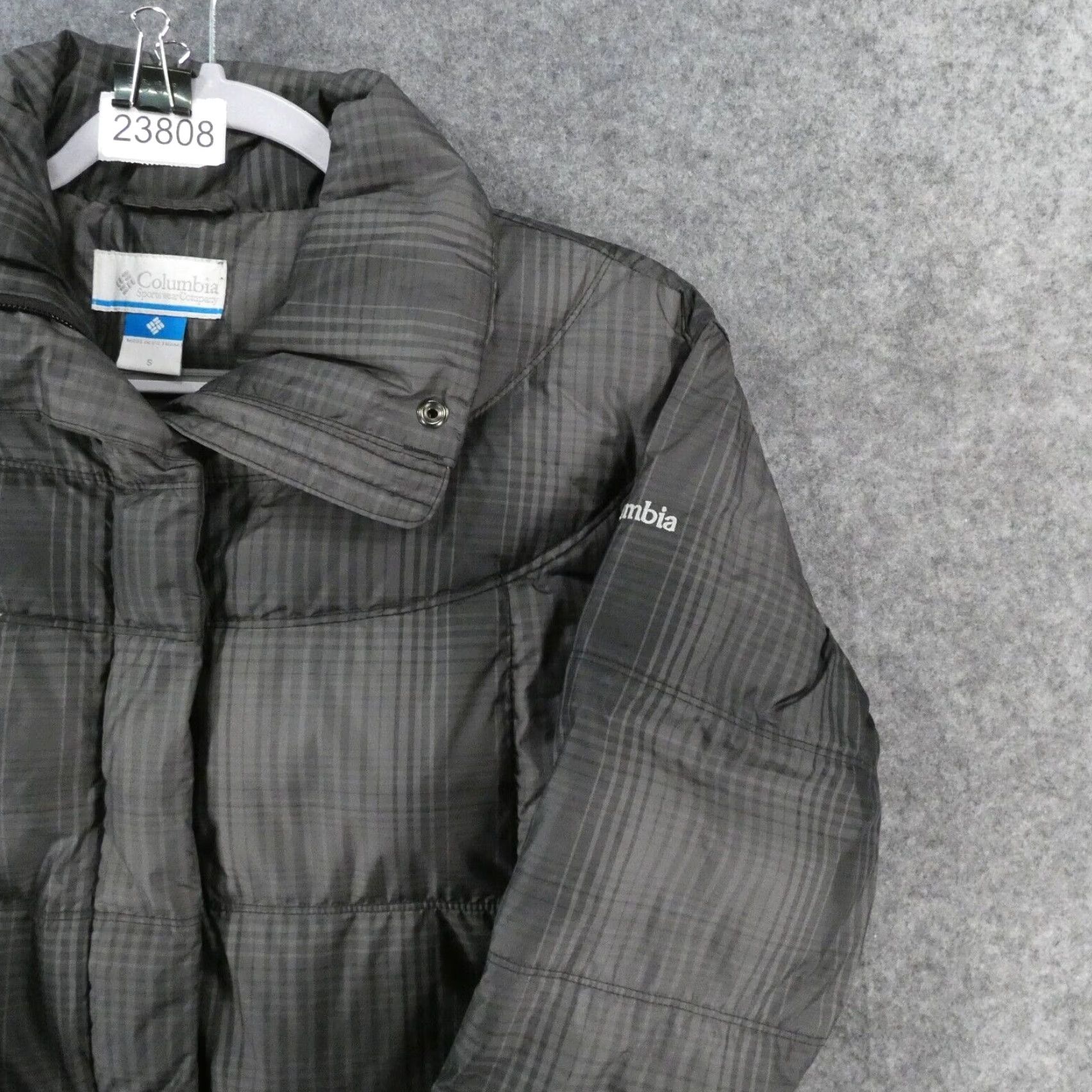 Vintage Columbia Jacket Women S Gray Plaid Lined Down Puffer Full Zip Size S / US 4 / IT 40 - 6 Thumbnail
