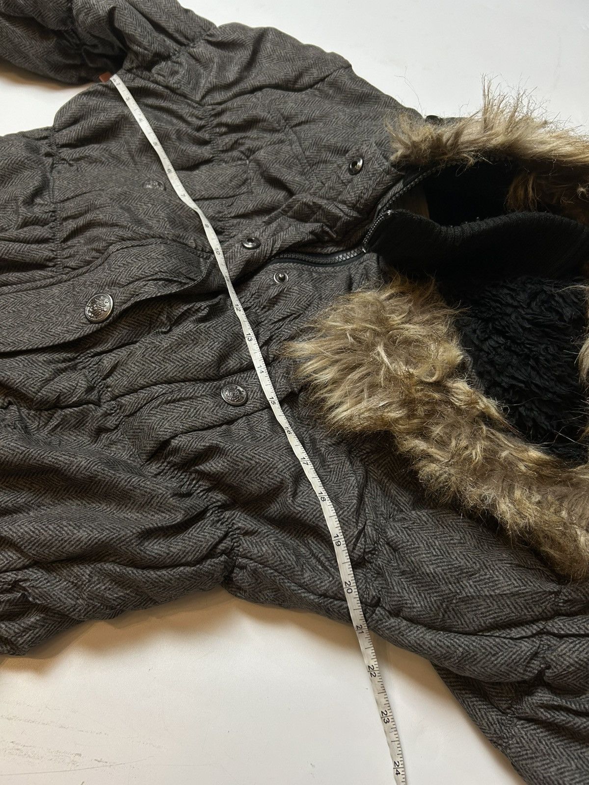 Beauty Beast × If Six Was Nine × Japanese Brand AVAIL JEAN FAUX FUR HOODIE JACKET Size L / US 10 / IT 46 - 5 Thumbnail