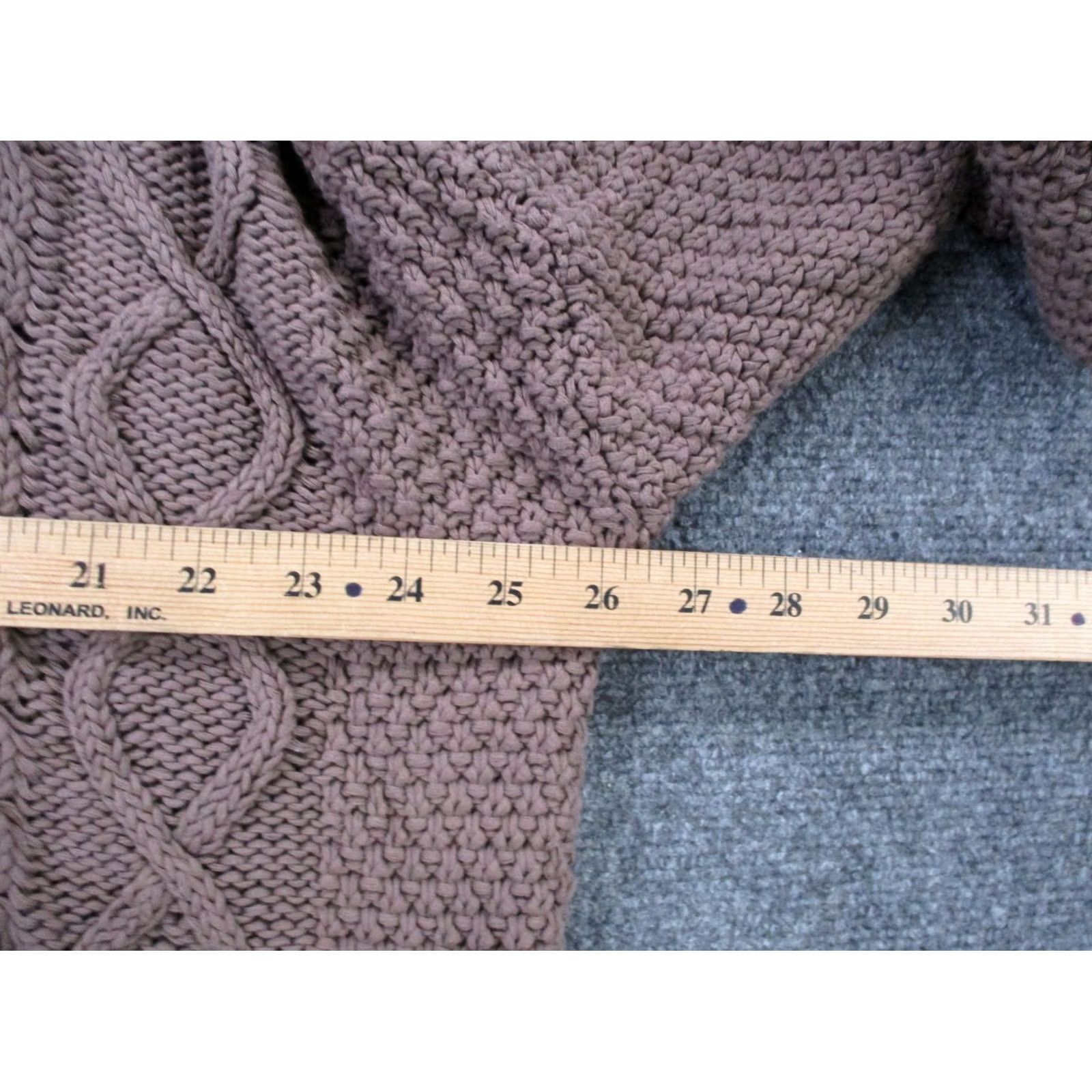 Vintage Neuflora Sweater Womens L Brown Oversized Relaxed Casual Cable Knit Fisherman Size L / US 10 / IT 46 - 5 Thumbnail