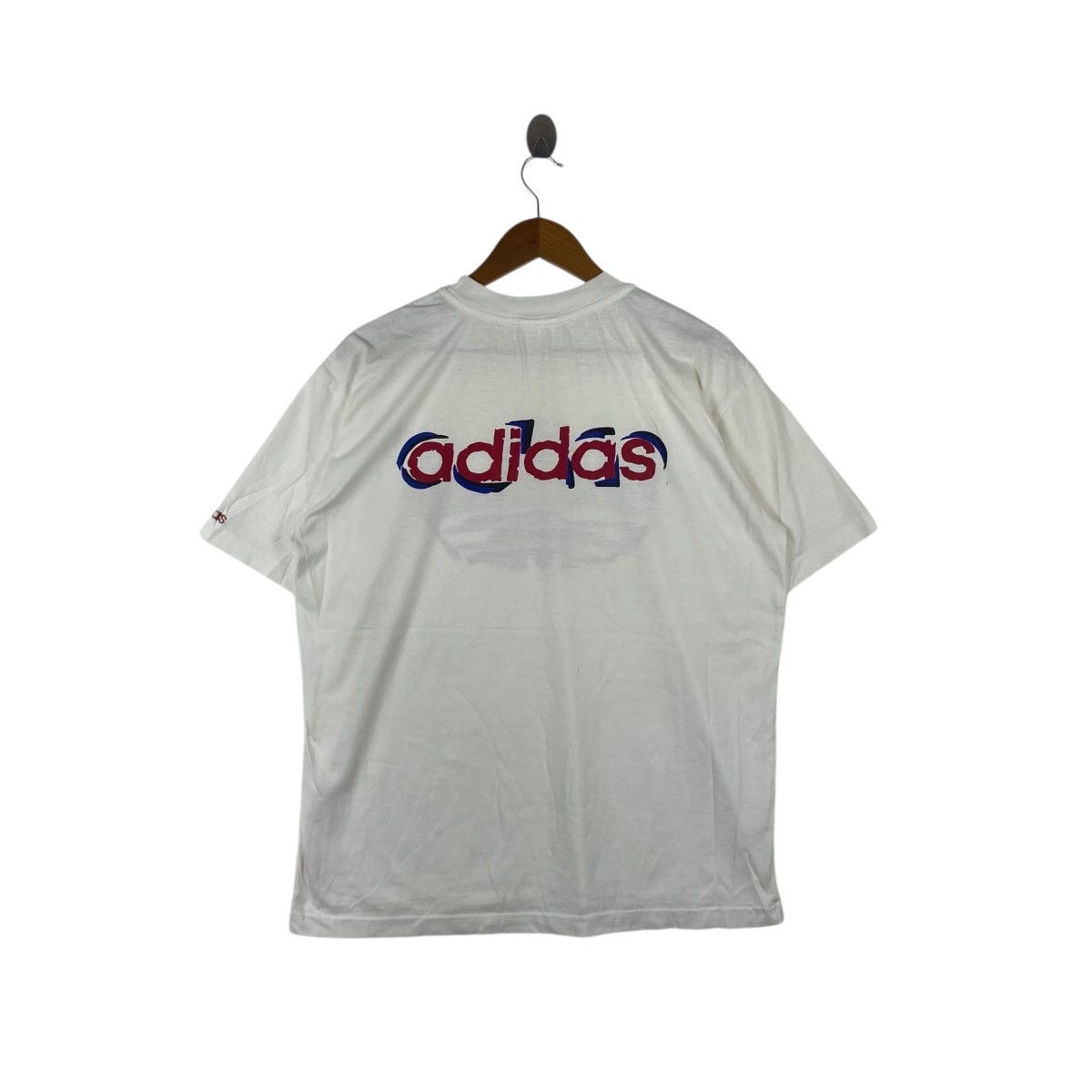 Adidas × Vintage Vintage 90’ ADIDAS ORIGINALS TREFOIL Logo Double Sided Tee Size US L / EU 52-54 / 3 - 4 Thumbnail
