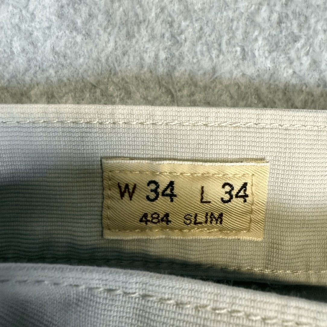 J.Crew J. Crew 484 Slim Pants Mens 34x34 Ankle Length Stretch Beige White White Inseam 34 Regular Size 34 Chino Shirt? Size US 34 / EU 50 - 3 Thumbnail