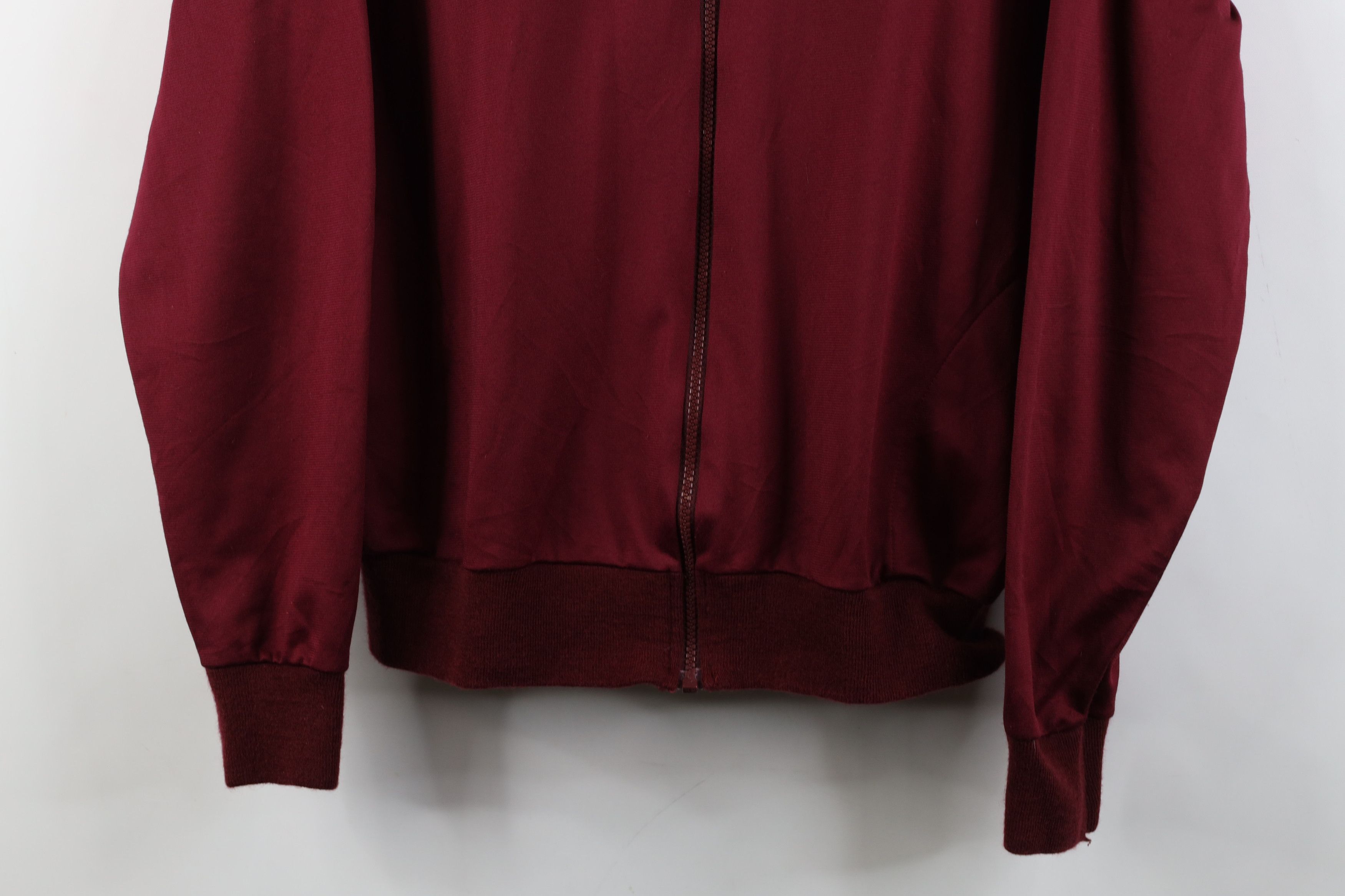 Vintage Vintage 70s Streetwear Warm Up Track Tennis Jacket Burgundy Size US L / EU 52-54 / 3 - 3 Thumbnail