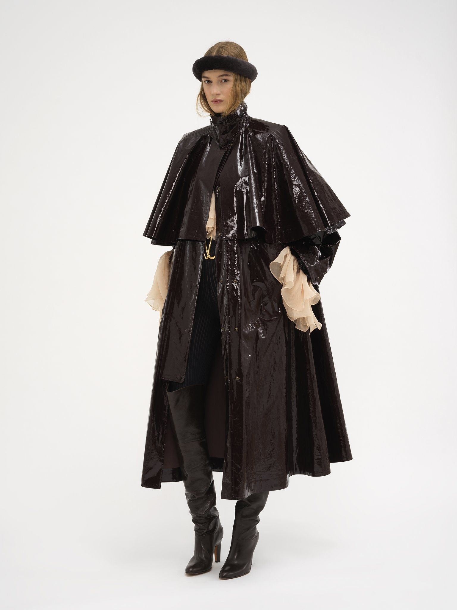 Chloe o1loc1c11025 Oversized Long Parka in Obscure Brown Size XS / US 0-2 / IT 36-38 - 3 Thumbnail