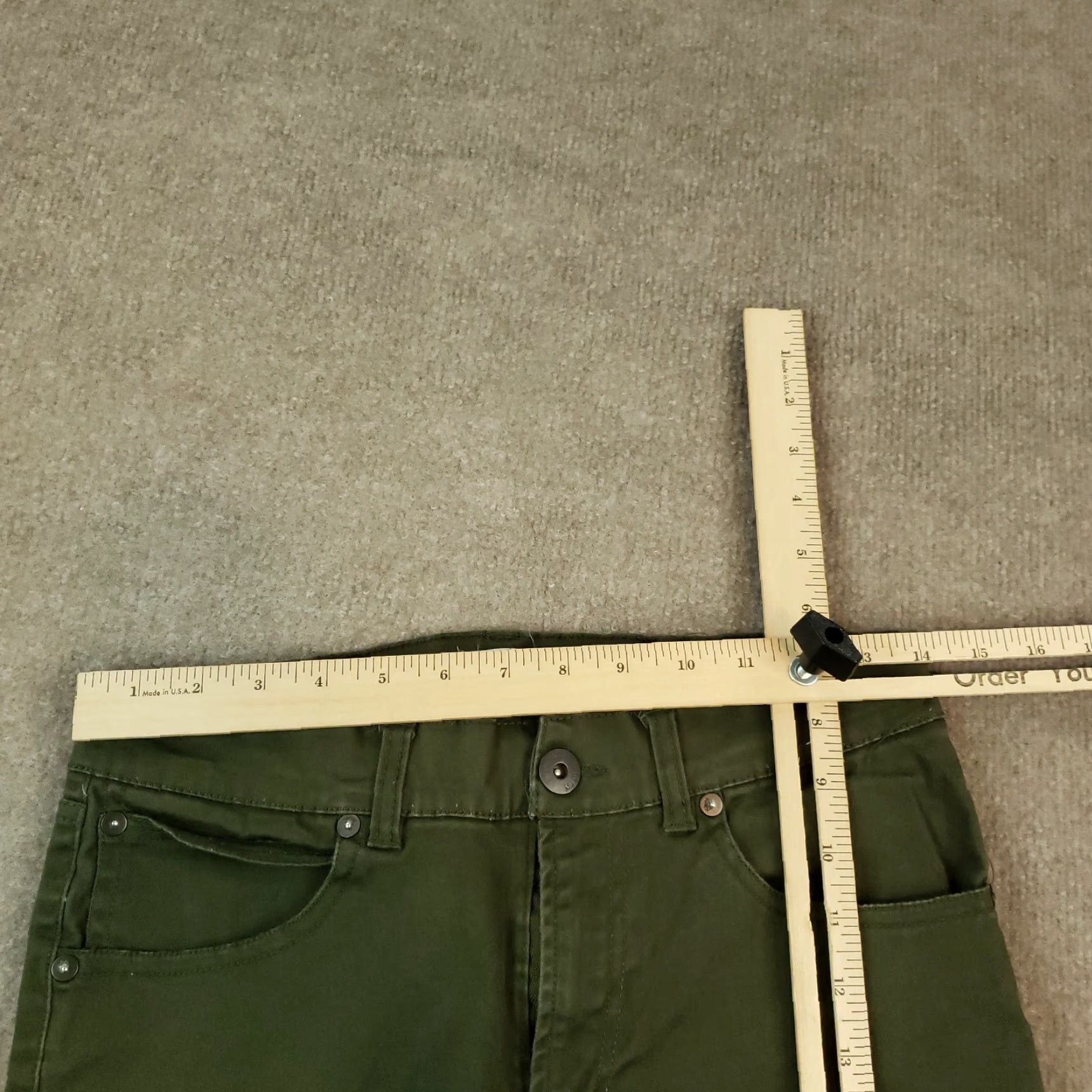 Hudson Hudson Jeans Womens Straight Leg Stretch Size 18 Green Cotton Spandex Mid Rise Slim Fit Size 28" / US 6 / IT 42 - 4 Thumbnail