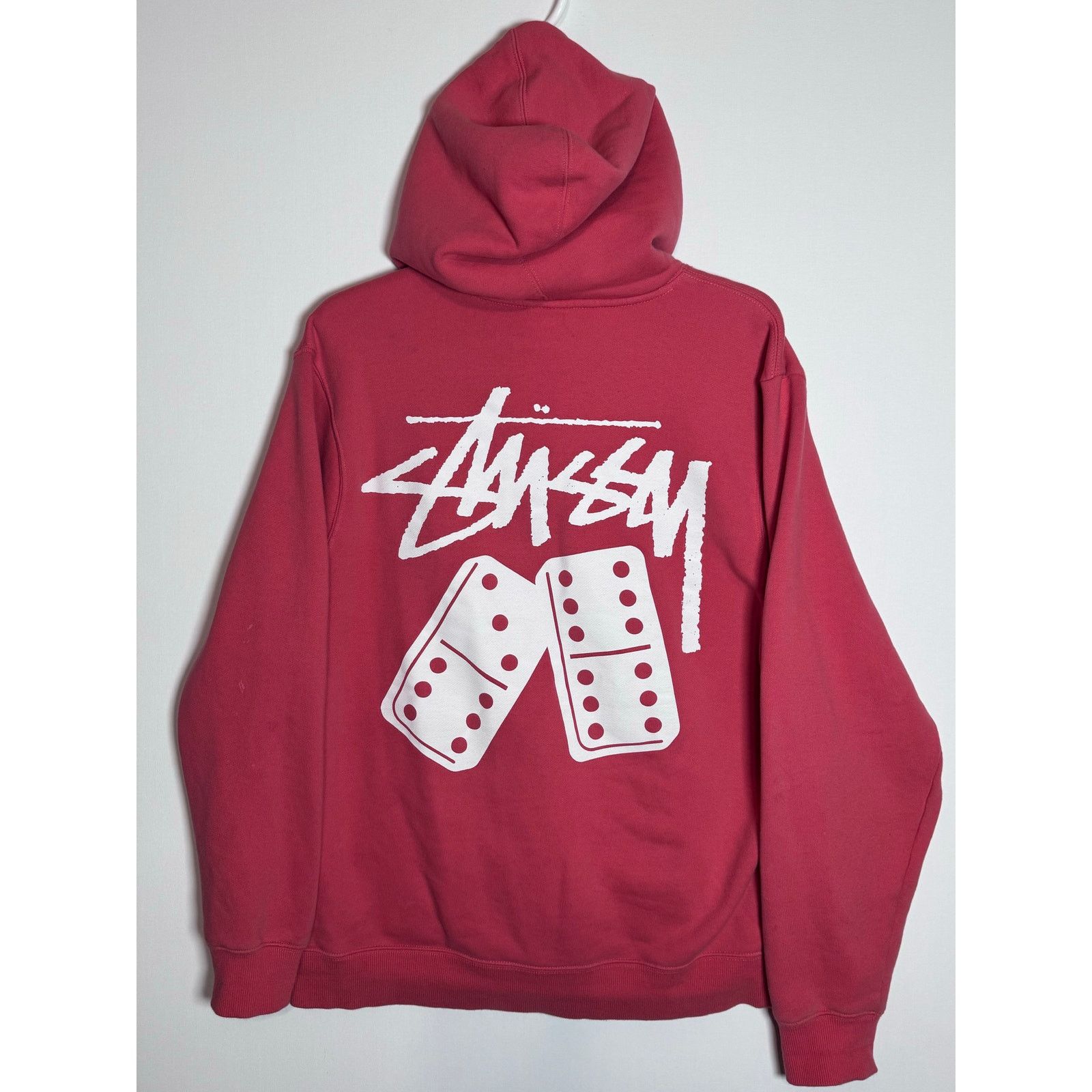 Stussy Stüssy Red Dice Domino Faded Logo Pullover Hoodie Size M Size US M / EU 48-50 / 2 - 2 Thumbnail