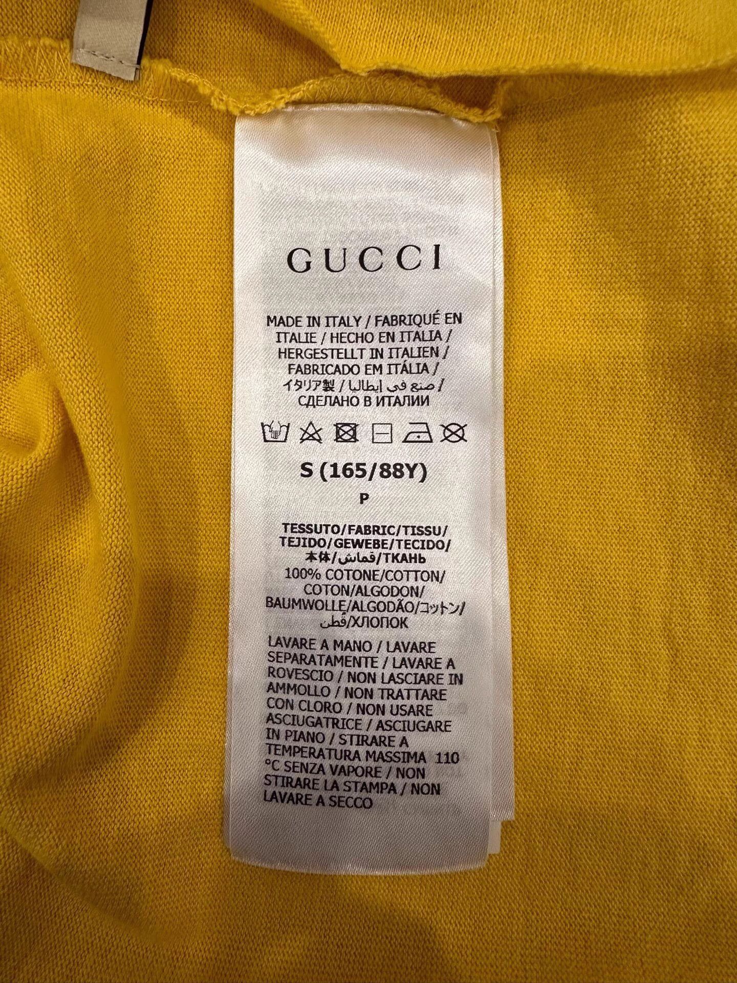 Gucci Gucci 1921 PinkLogo Yellow ShortSleeve Tee Women S Size S / US 4 / IT 40 - 6 Thumbnail
