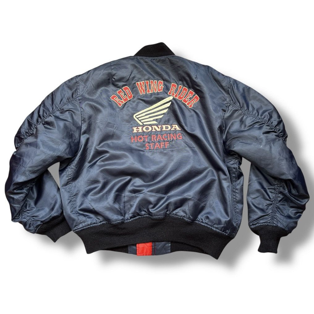 Honda × Vintage VINTAGE 80s HONDA HOT RACING STAFF BOMBER JACKET Size US L / EU 52-54 / 3 - 3 Thumbnail