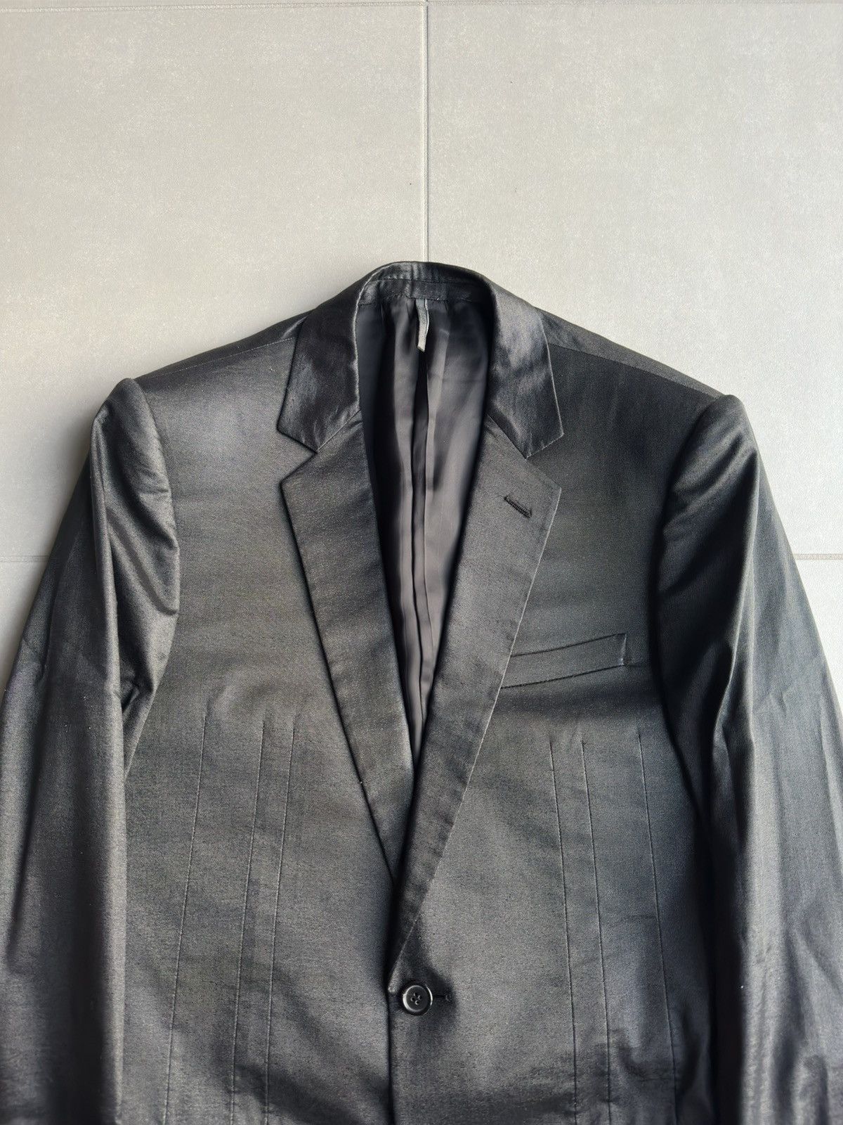 Dior homme シャイニー　コーティング Dior Homme SS03 “Follow me” metallic shimmering blazer
