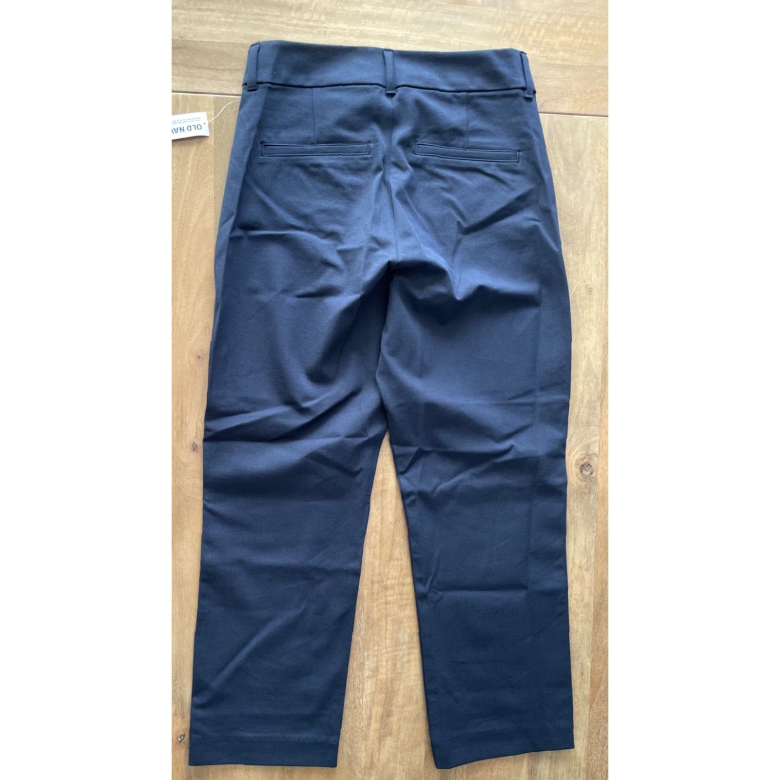 Old Navy Old Navy Pixie Straight High Rise Dress Pants Womens 4 Petite Navy Blue Size 27" / US 4 / IT 40 - 2 Thumbnail