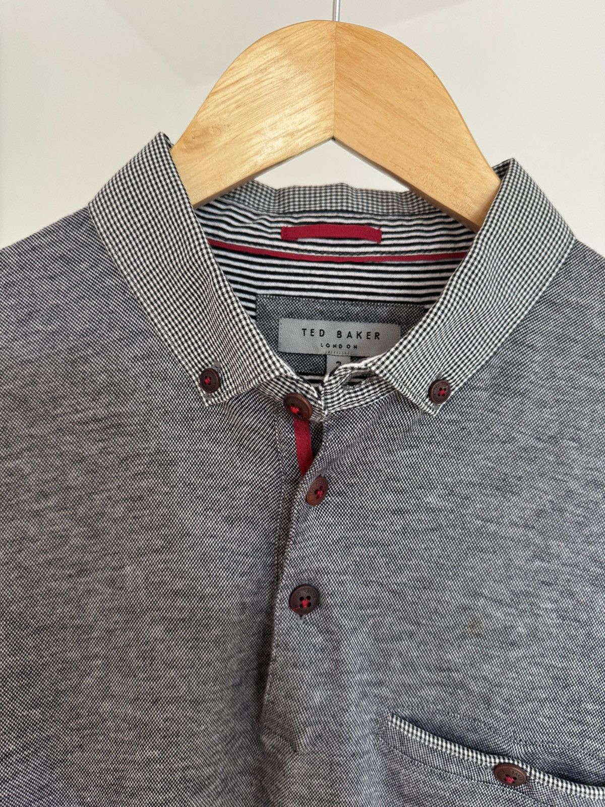Ted Baker Ted Baker Heather Grey Polo Size US S / EU 44-46 / 1 - 2 Thumbnail
