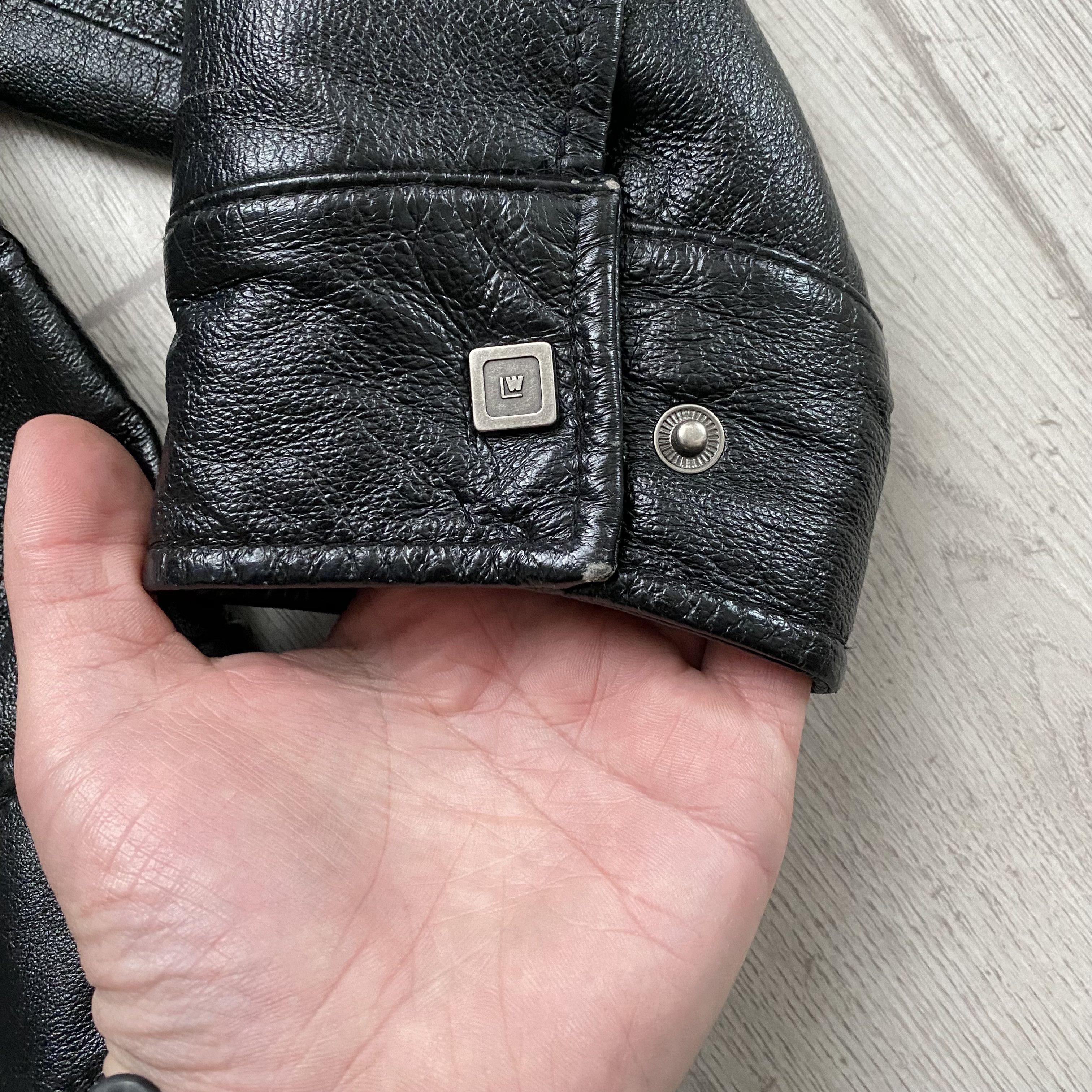 Genuine Leather 🏍 Vintage Moto Genuine Leather Racing Jacket Y2k Motorcycle Size US L / EU 52-54 / 3 - 6 Thumbnail