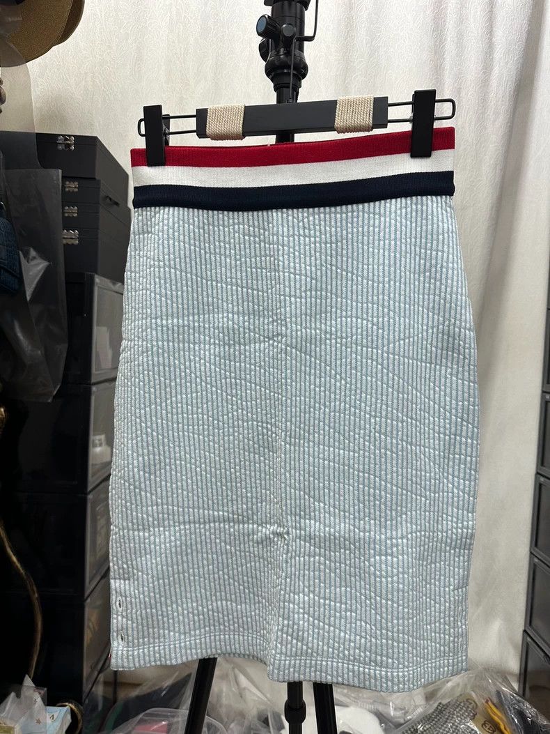 Thom Browne Thom Browne White Blue Stripe Mini Skirt - dmc Size US 38 / EU 54 - 1 Thumbnail