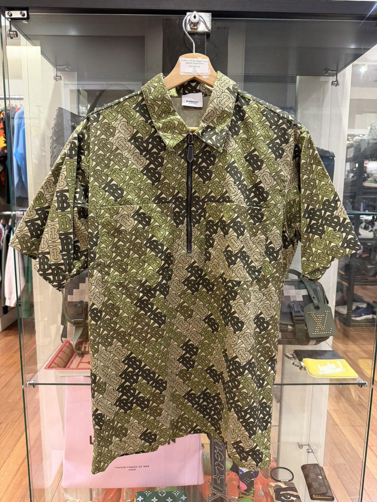 Burberry Burberry TB Camo Monogram Zip Up Polo Shirt Size US XS / EU 42 / 0 - 1 Thumbnail