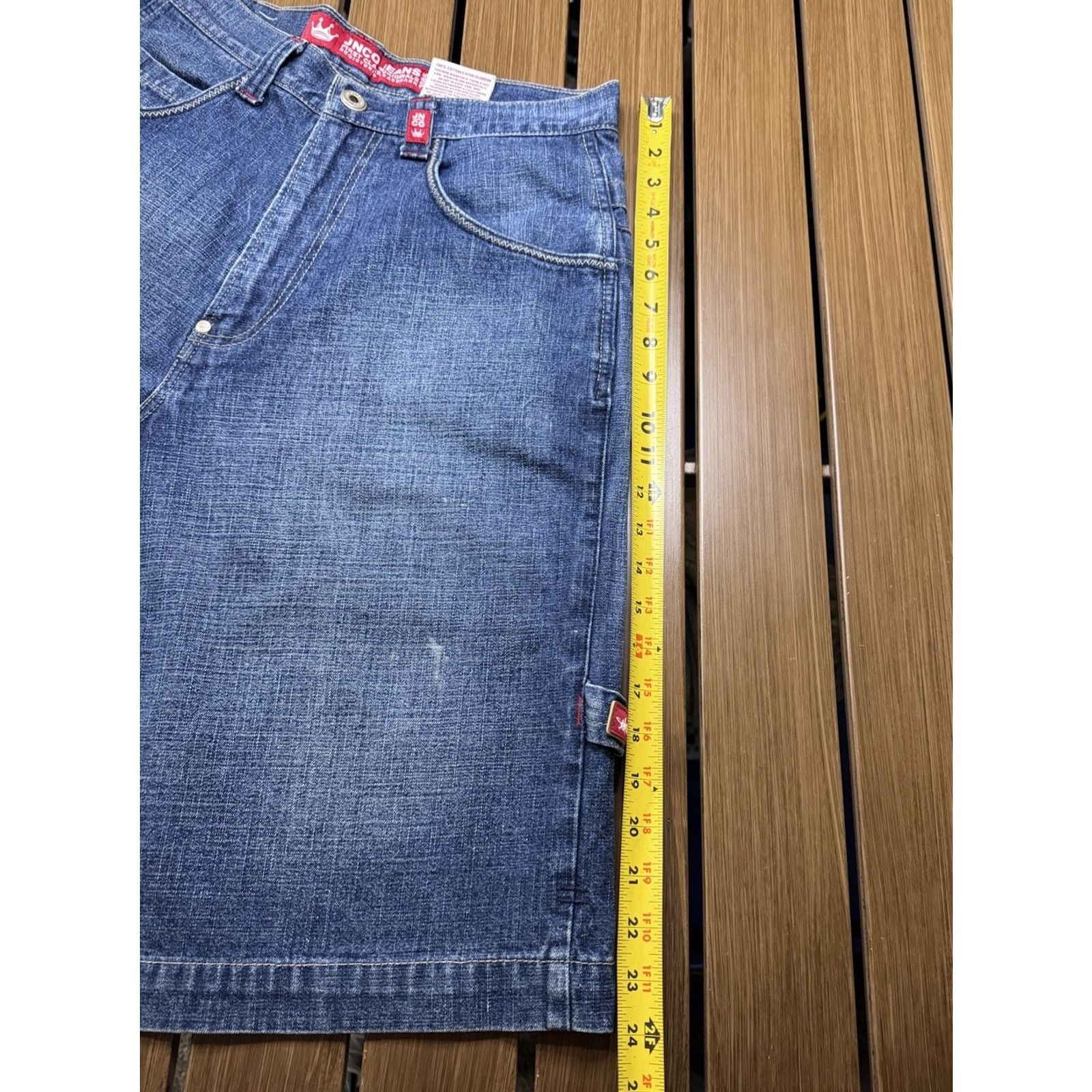 JNCO Vintage JNCO Jeans Jorts Skull Logo, 30 Waist Y2k Skater Size US 30 / EU 46 - 13 Thumbnail