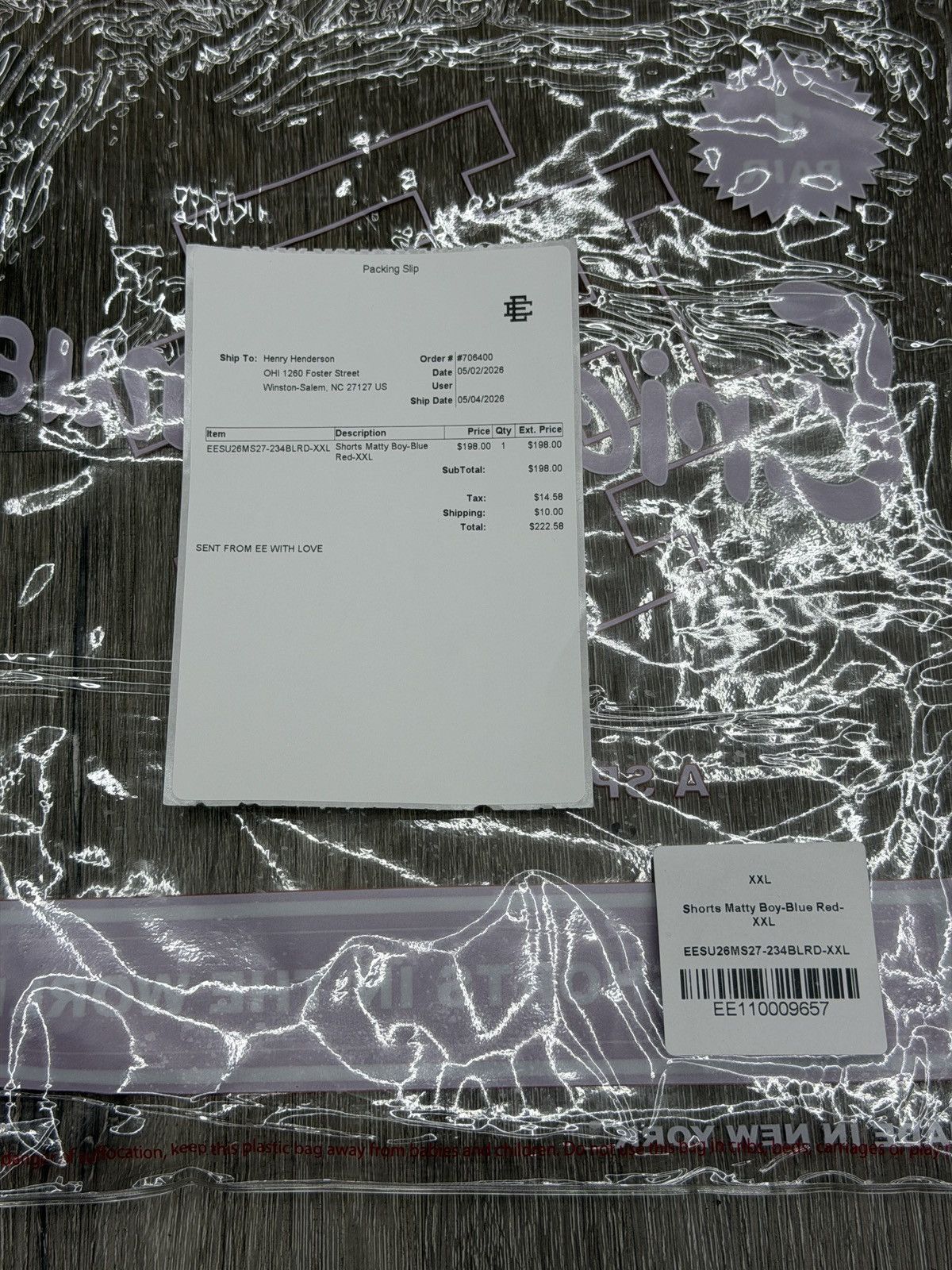 Matty Boy Eric Emanuel x Matty Boy EE Basic/ Core Short Blue XXL Size US 38 / EU 54 - 6 Thumbnail