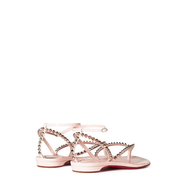 Christian Louboutin So Me Tonguetta Spiked Leather Sandals Size US 7 / IT 37 - 5 Thumbnail