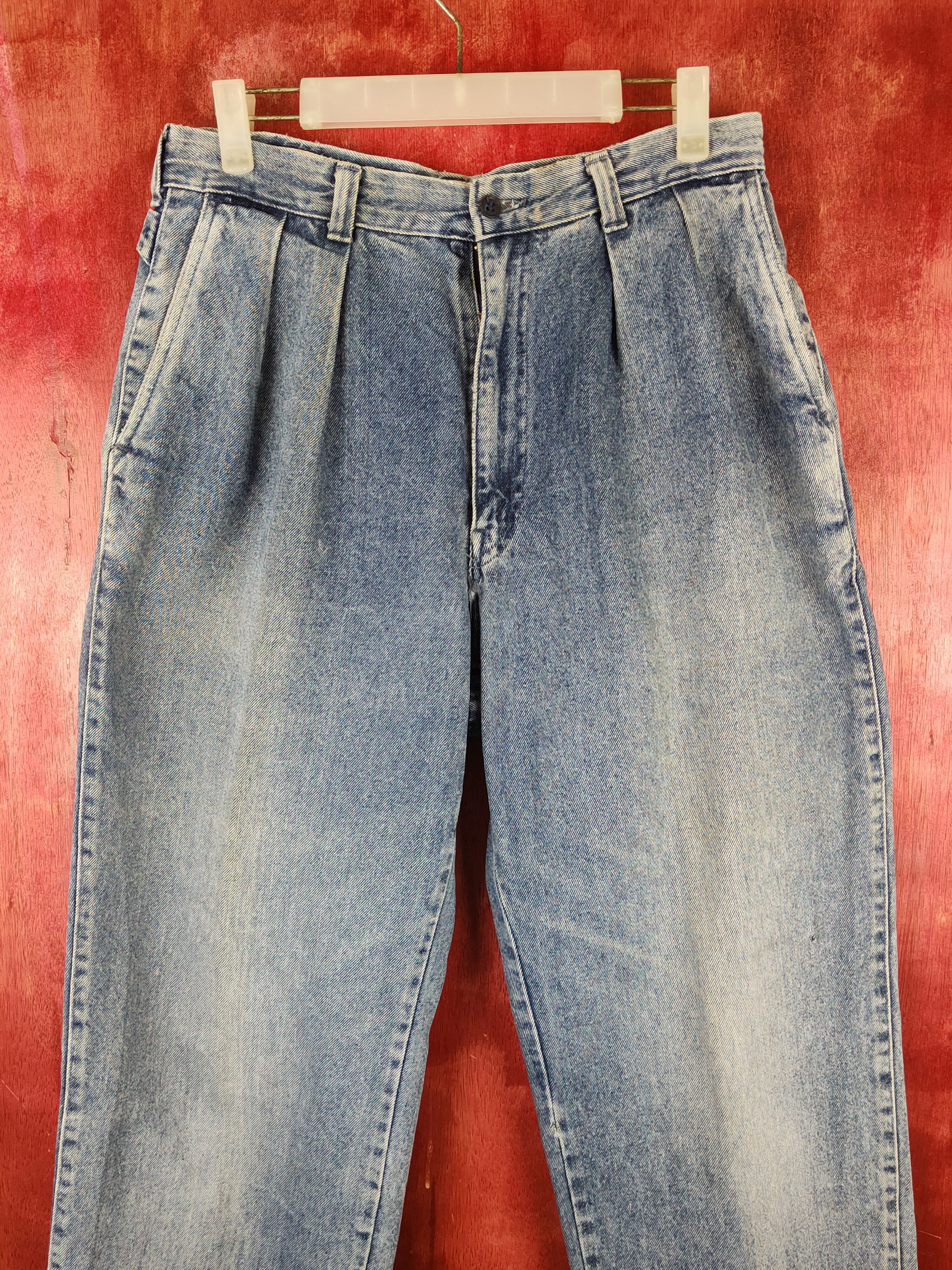 Japanese Brand Wolvo Blue Distressed Ripped vintage Jeans #S1651 Size US 30 / EU 46 - 2 Thumbnail